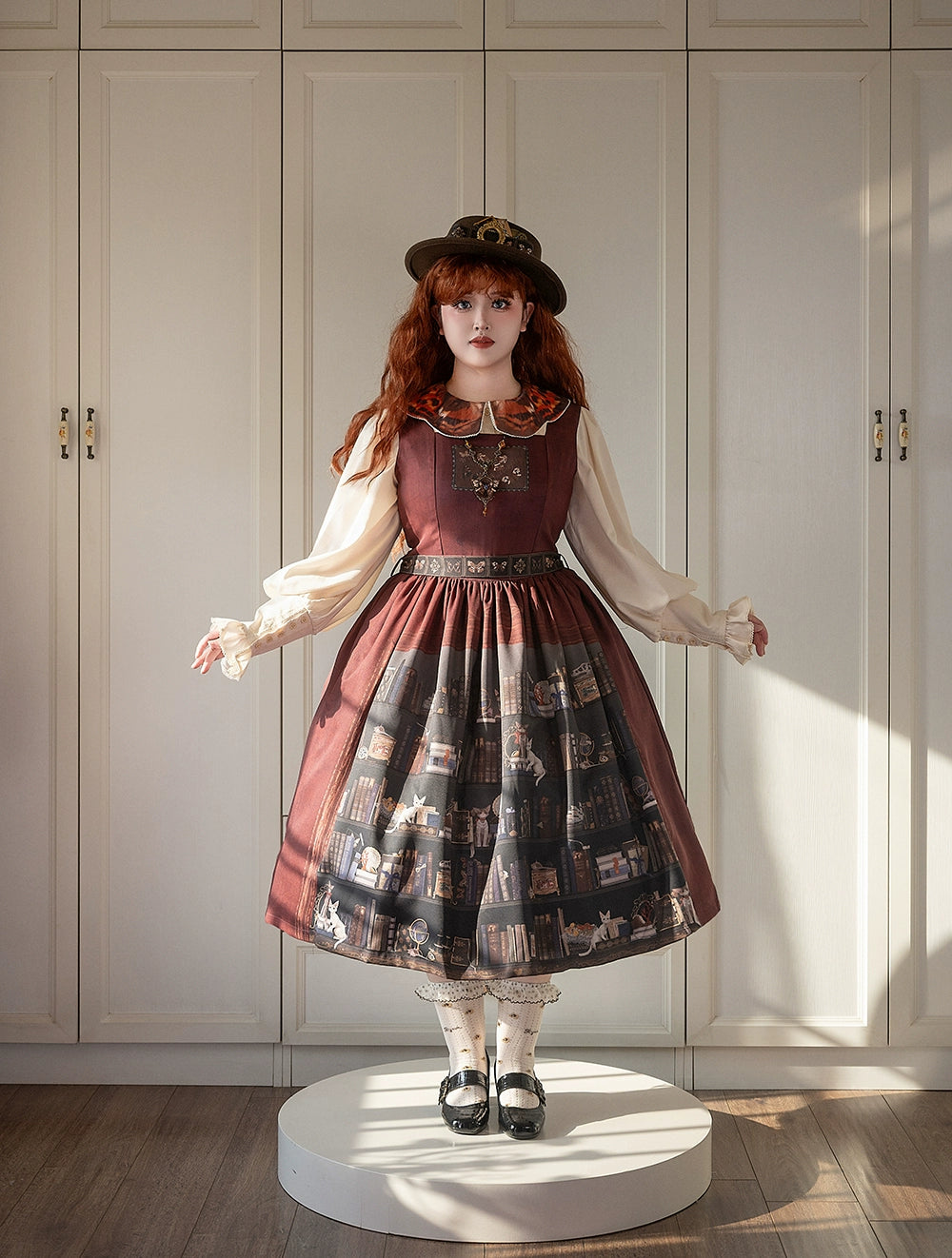 Miss Point - German Bookshelf - Classic Lolita Printed JSK Dress 44029:792982