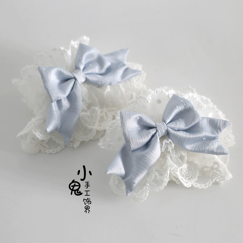 Xiaogui - Blue Sweet Lolita Lace Hair Accessory 43125:766502