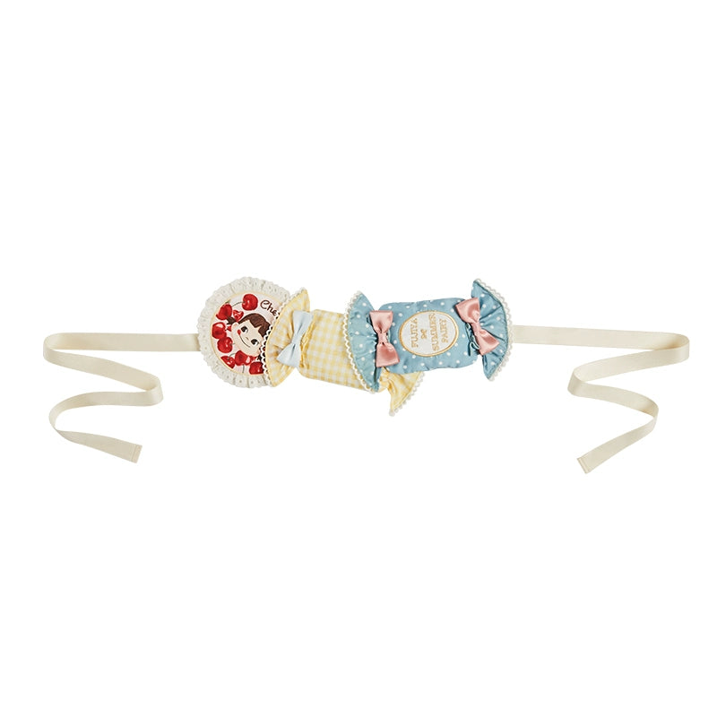 Summer Fairy - IP collab Kawaii Lolita Accessories Necklace Clips Socks Brooches Candy Headband - Yellow