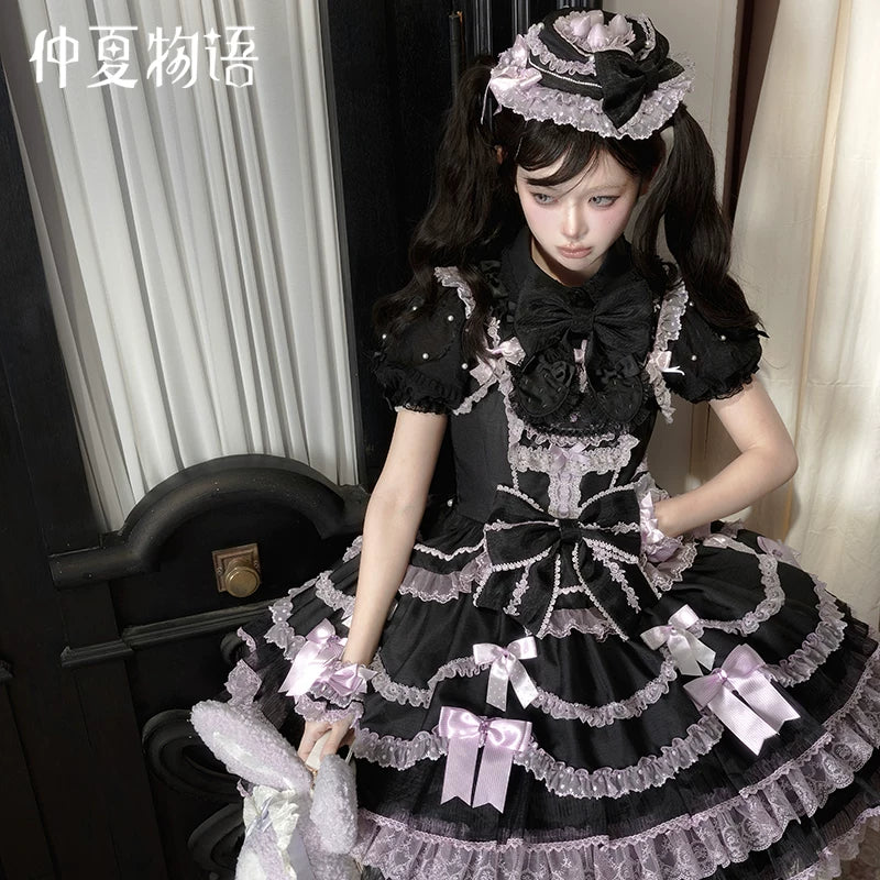 Strawberry Angel - Sweet Lolita JSK Dress, Detachable Sleeves 44452:808925
