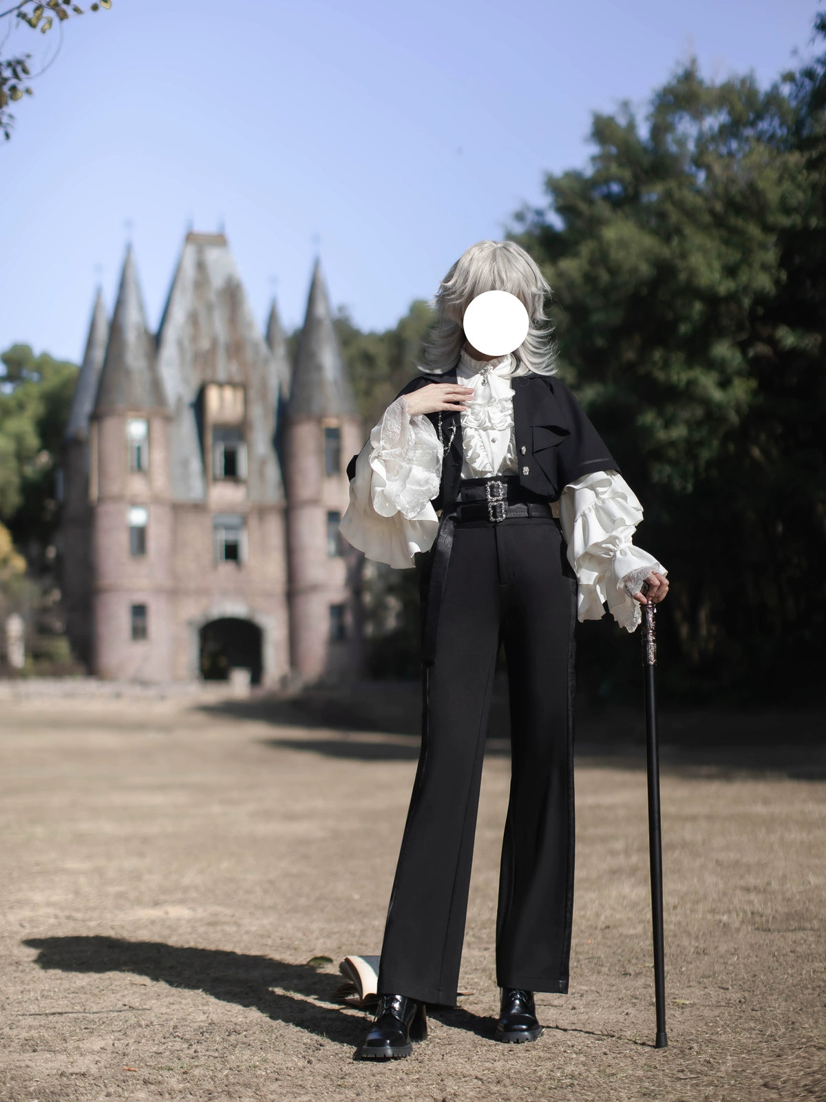 Every Page of The Poem - Night & Day Sonata - Ouji Lolita Princess Sleeve Shirt & Pants Set 44254:800324