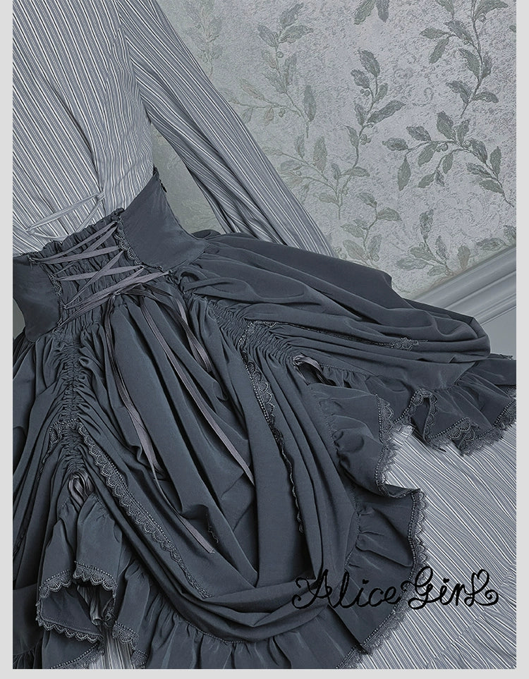 Alice Girl - Duke of Victoria - Classic Lolita SK & Overskirt Set 44092:794916