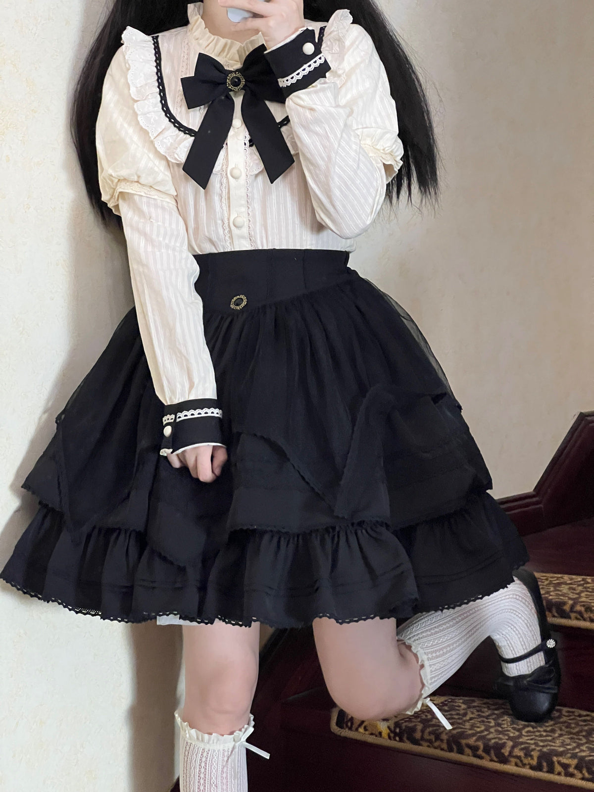 Rich Girl - Elegant Lolita Blouse and Skirt, Detachable Sleeves 8152:851260