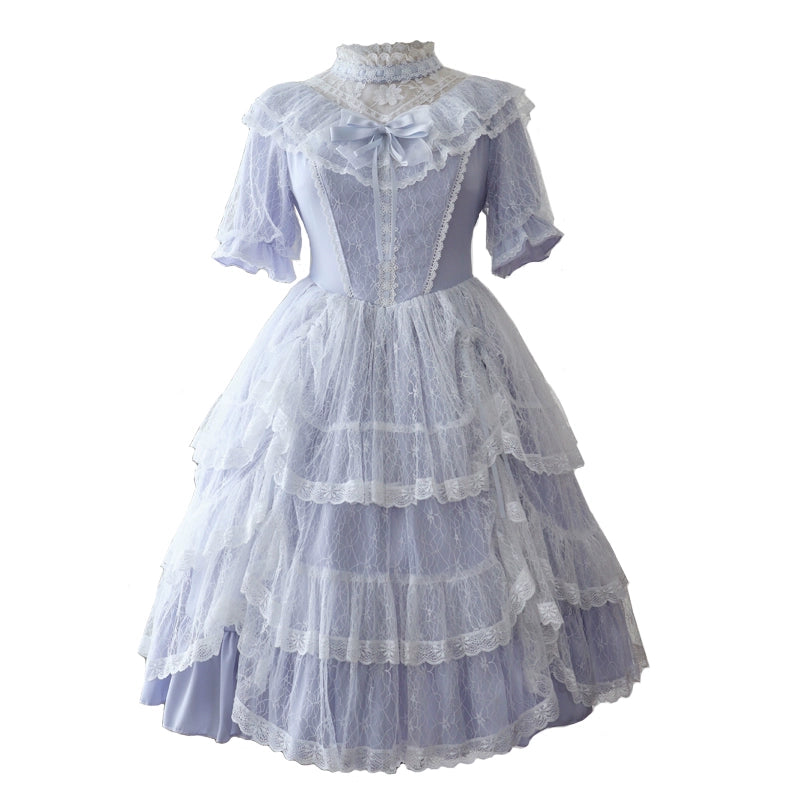 Eieyomi - Iris Love - Classic Lolita OP Princess Lolita Puff Dress and Veil