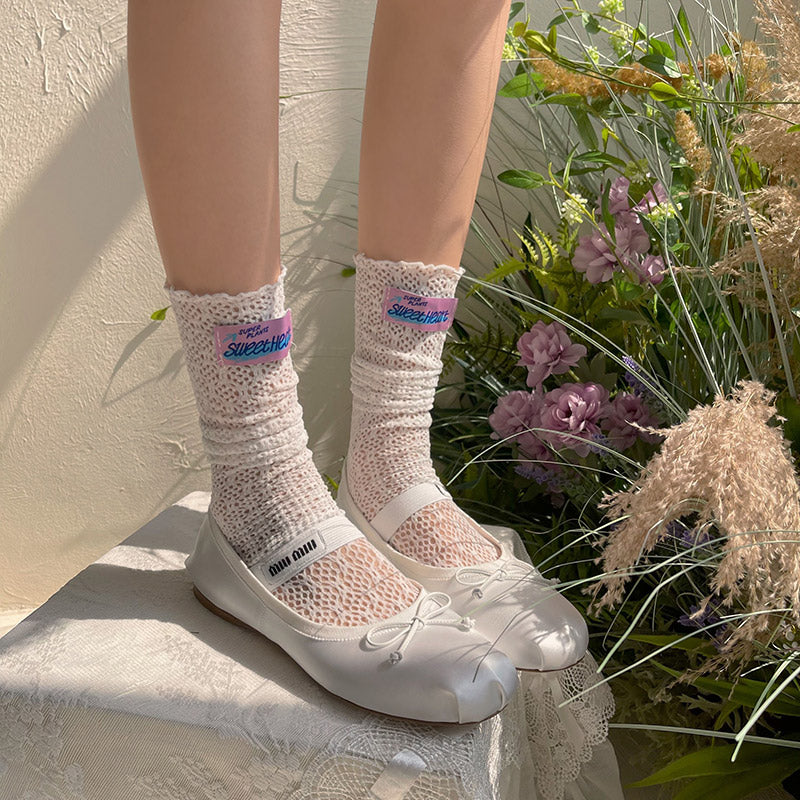 WAGUIR~Sweet Lolita Ballet Multi-Colored Lace Socks   