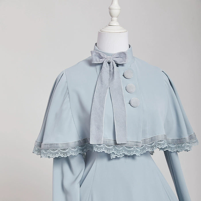 KINOKOKO - Aslan Blessings - Classic Lolita OP Seven-panel Slim Fit Dress with Cape (L M S XL XS XXL) 41988:721486