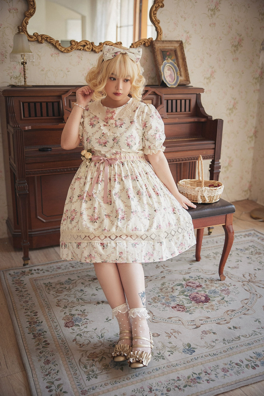 Miss Point~Customized Elegant Lolita OP Dress Cute Daily Girl Short Lolita Dress 35670:519524