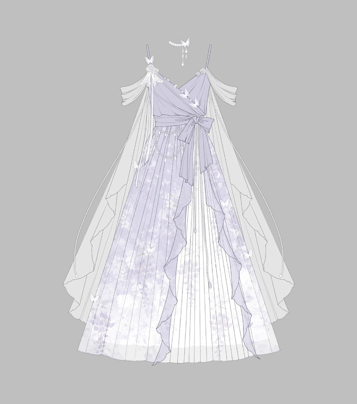 (BFM)Meow Studio~Han Lolita Dress Side Slit Purple JSK Dress 34886:467902
