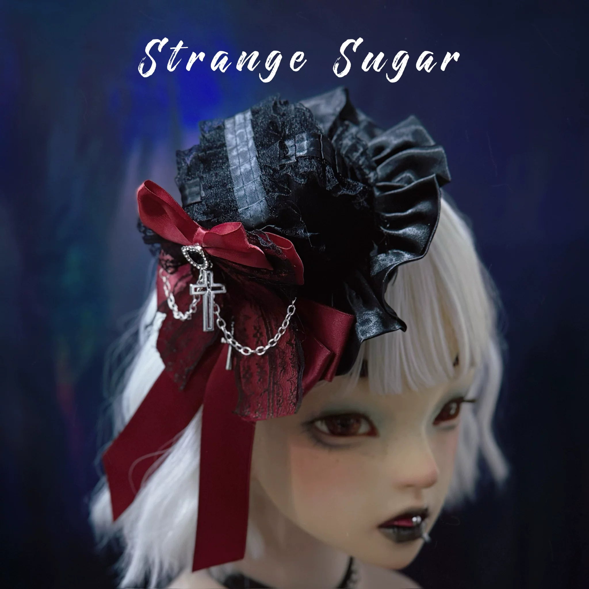 Halloween Gothic Lolita Headdress, Eyeball & Skeleton Accent 11