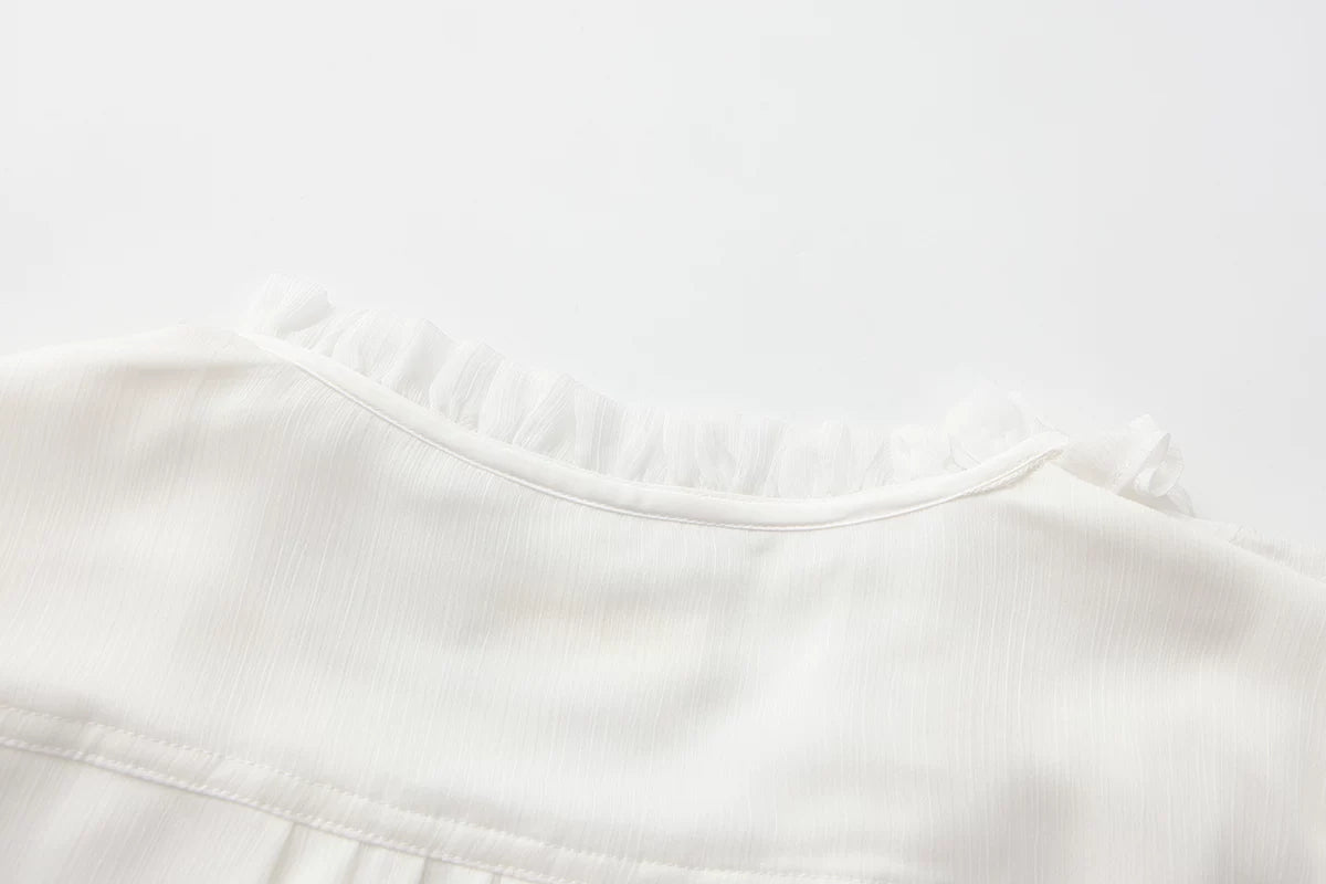 Eternal Treasure Voyage - Ouji Lolita Chiffon Blouse with Ruffles