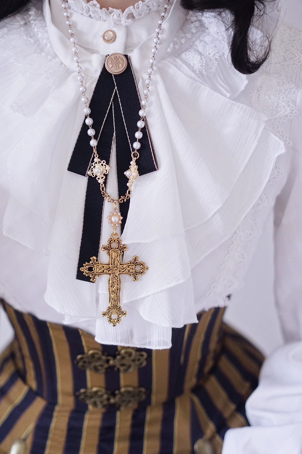 (Buyforme)Miss Point~Custom-Made Lolita Elegant Stand Collar Lolita Shirt 21546:312778
