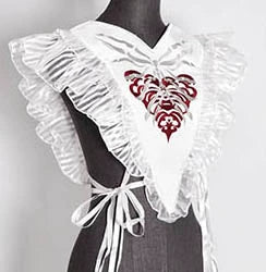 MMM - Gothic Lolita Accessory Red Bone Fake Collar red white (collar only)-in stock