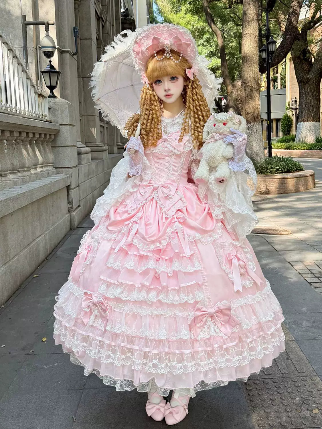 Drapery Poem - Sweet Wedding Lolita JSK Dress, Long Tiered Skirt