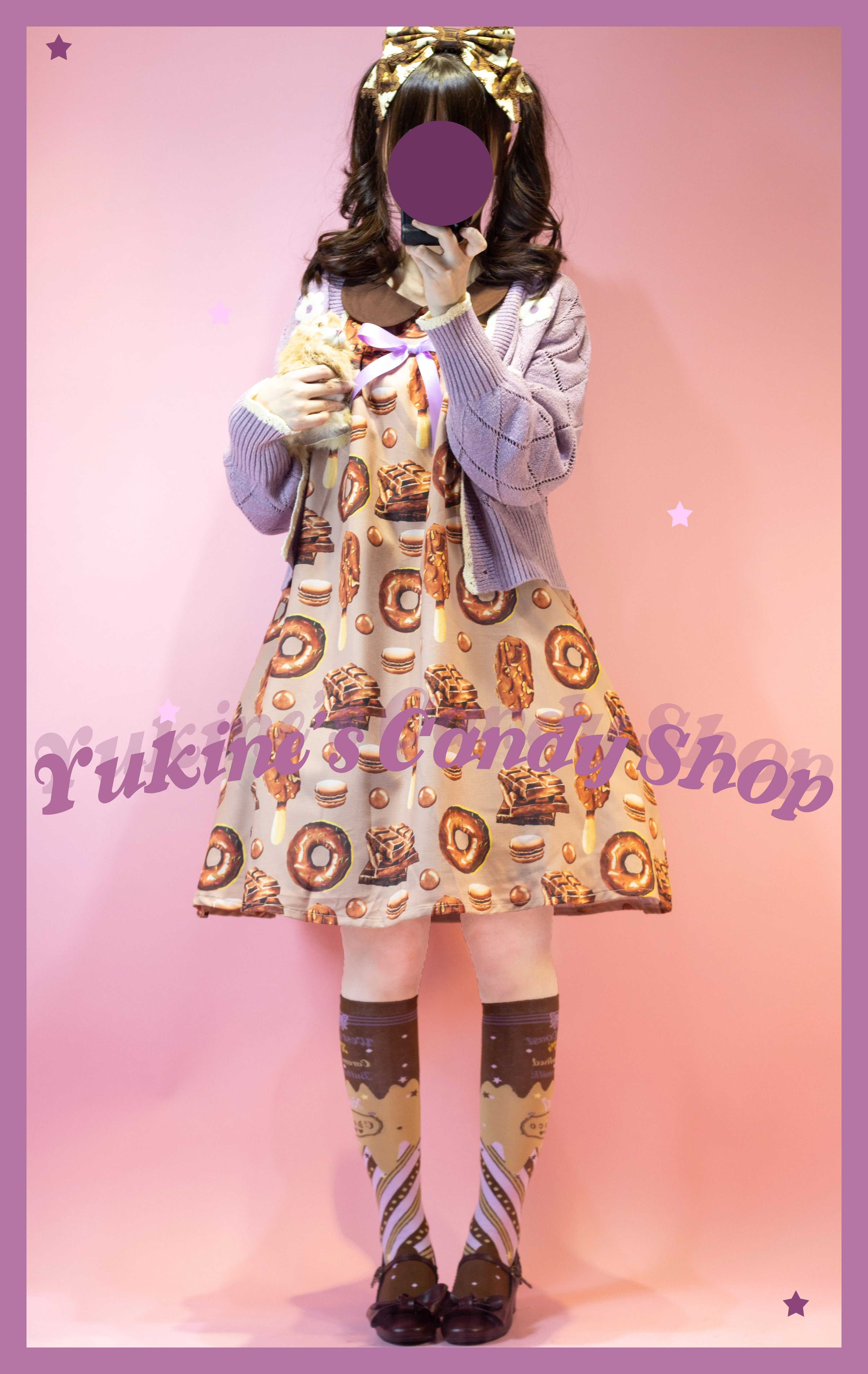 Yukines Box~Kawaii Lolita Chocolate Color Cotton Socks 22190:323678