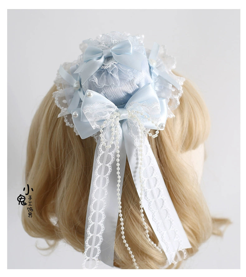 Xiaogui - Blue Sweet Lolita Lace Hair Accessory 43125:766498