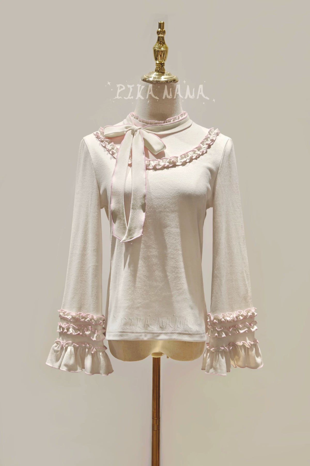Fruit Tart - Autumn Sweet Lolita Long Sleeve Blouse, Ruffle Detail (L M) 45972:870044