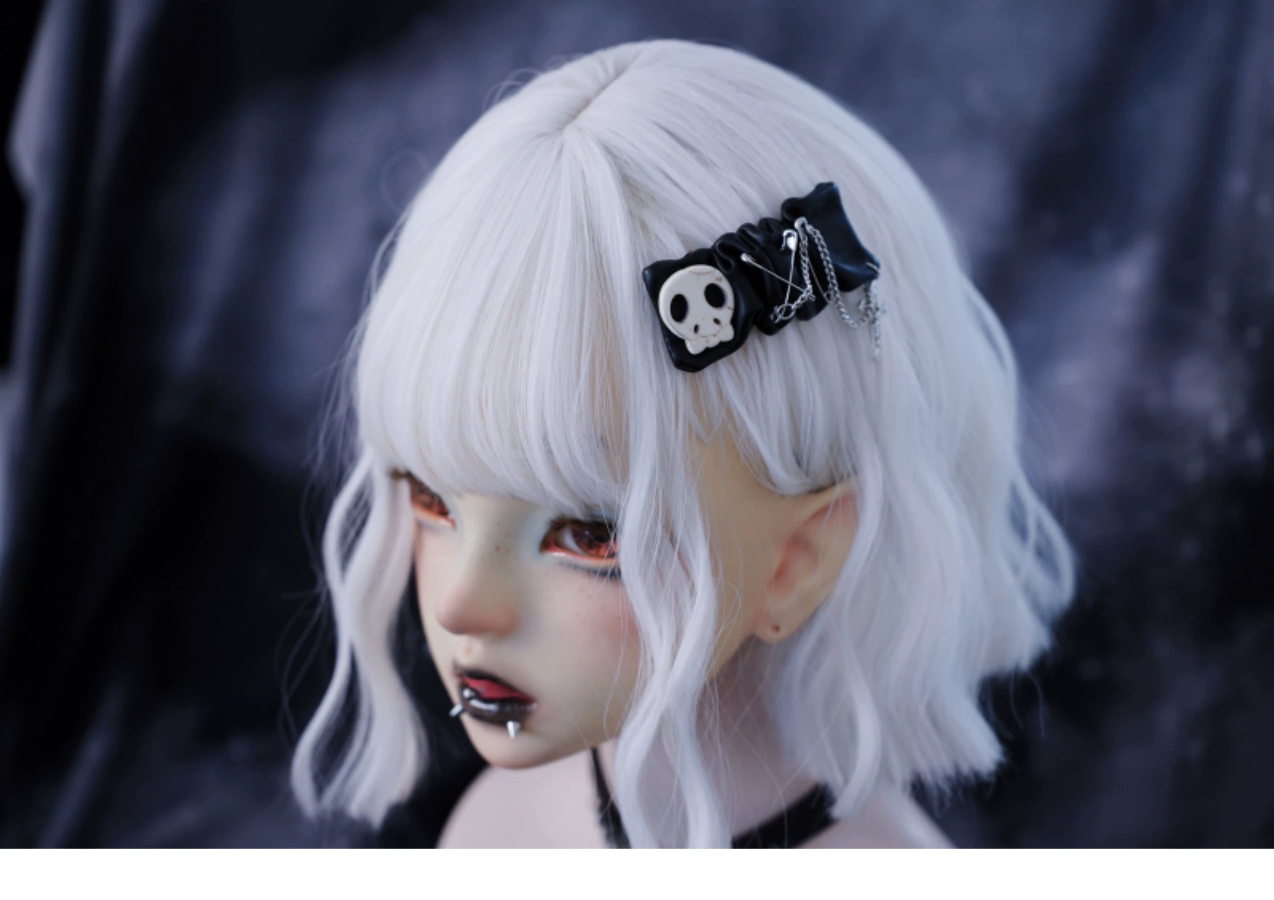 Strange Sugar~Gothic Hair Accessories Set Skulls Sharks Lolita Clips Headbands 36666:533360
