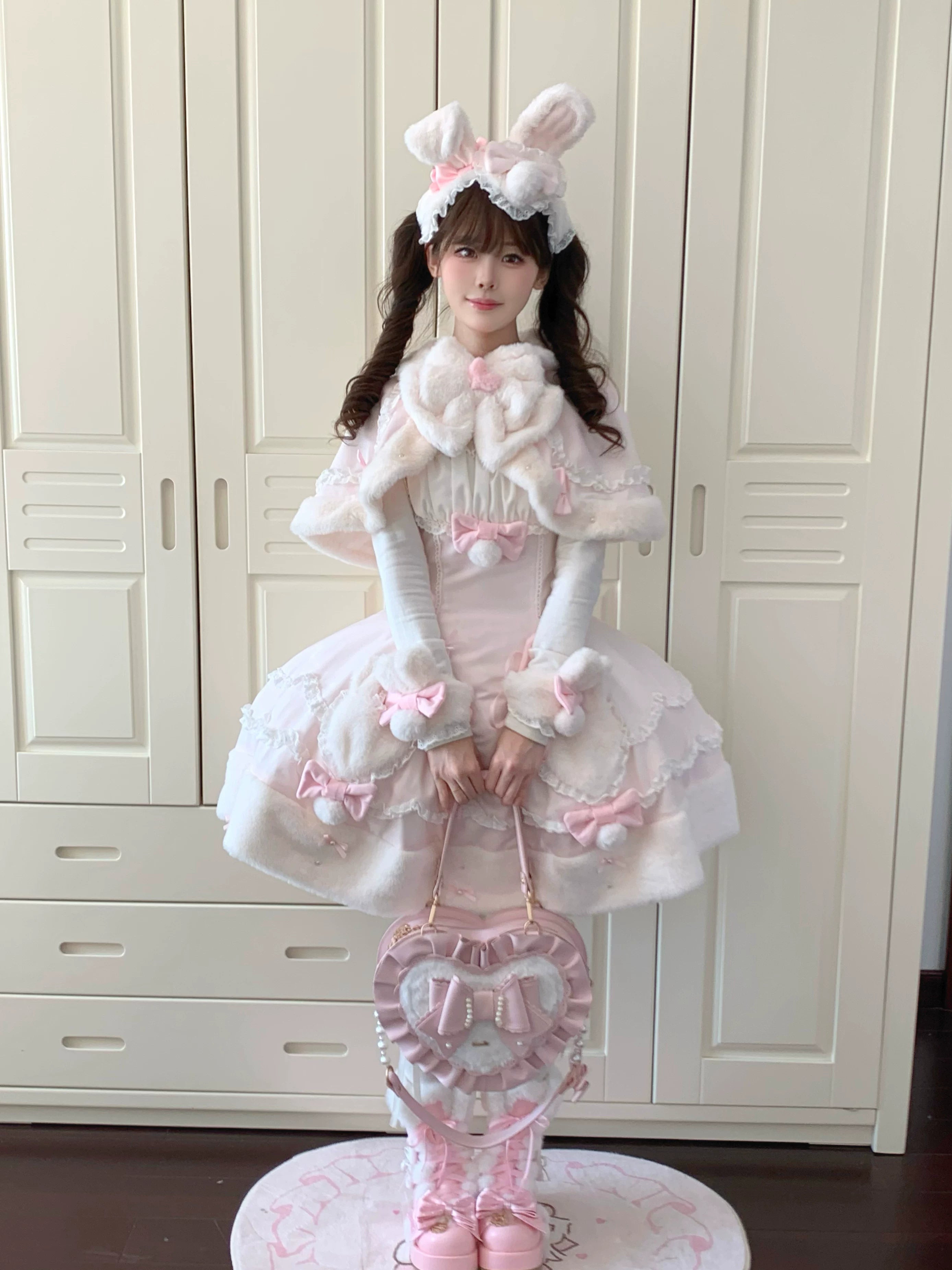 Small Gift Box - Sweet Lolita Heart Handbag, Bow Accent 44535:811693