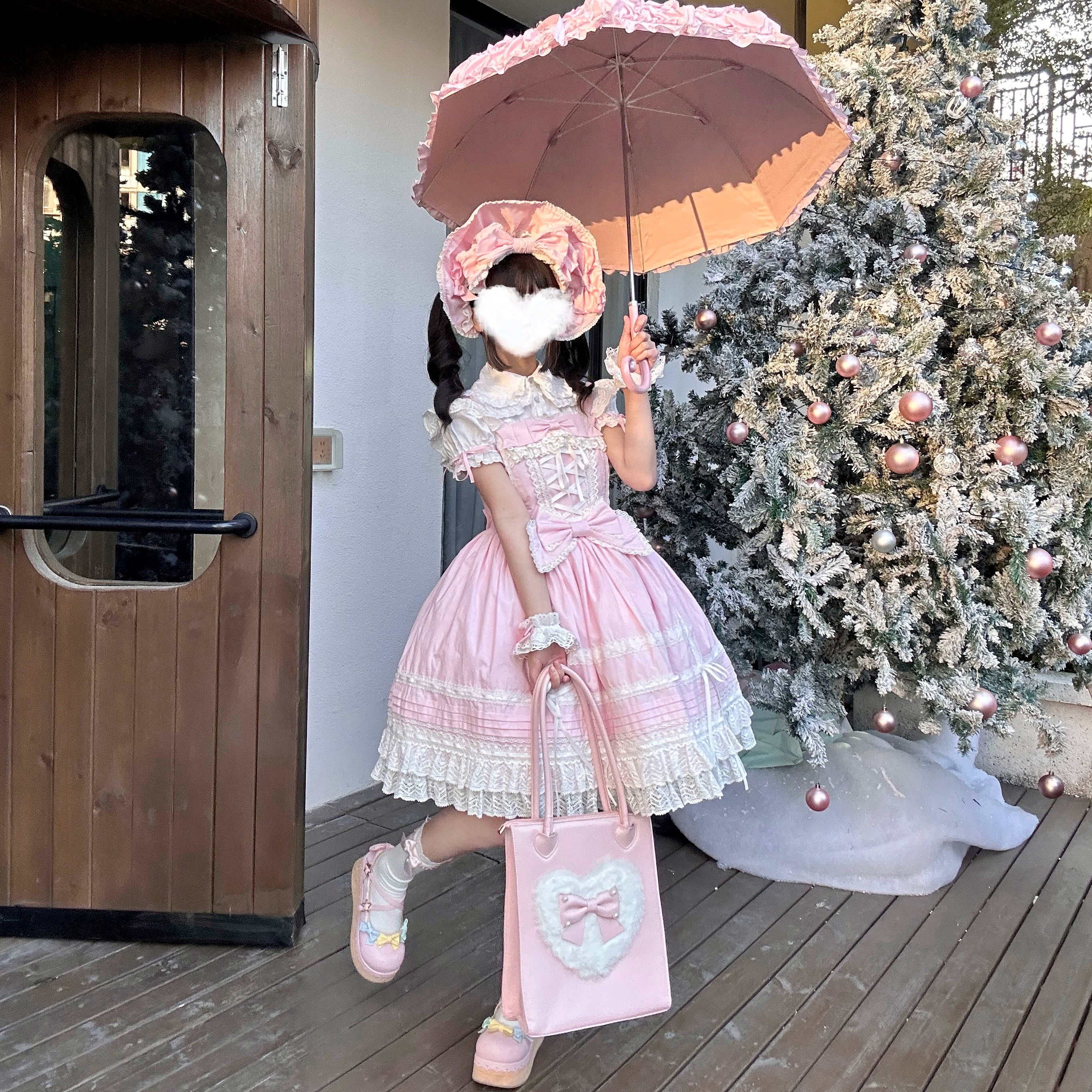 Pure Diary - Sweet Lolita Cotton JSK Dress, Tiered Back Skirt 44760:821163