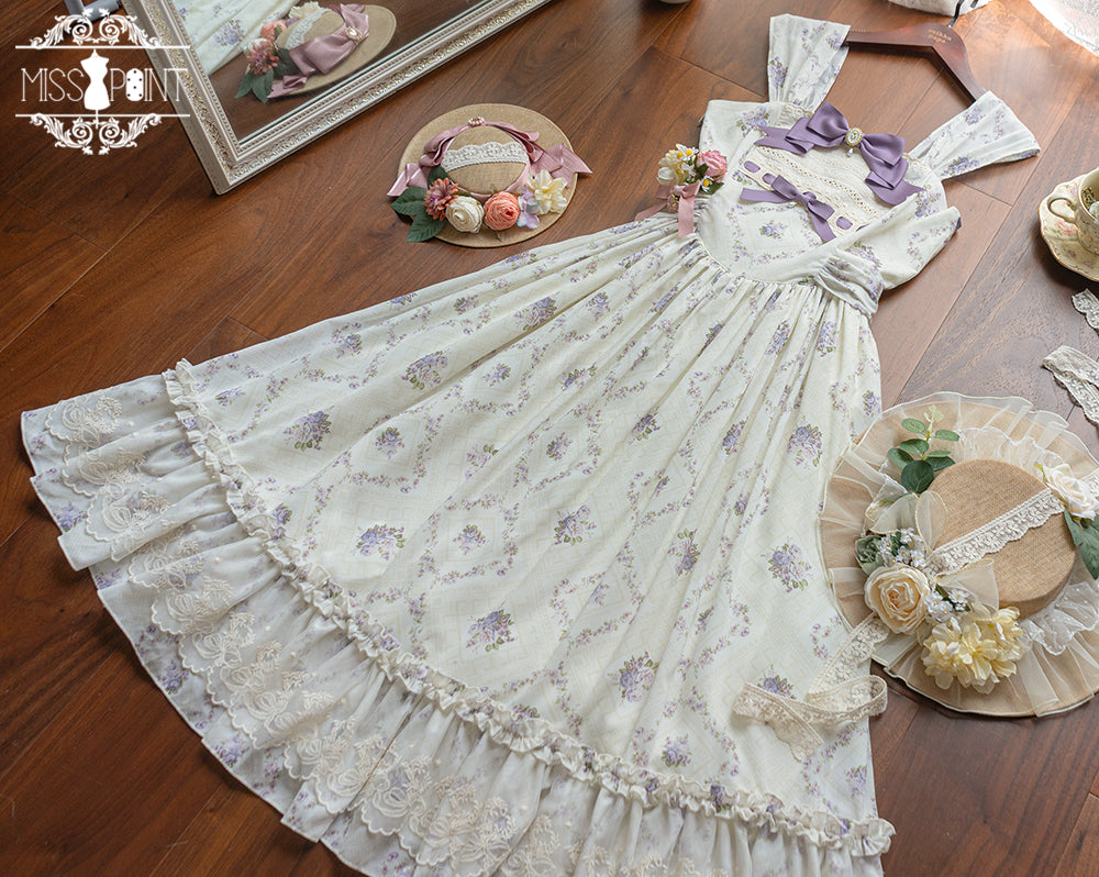 Miss Point~Customized Wood Rose 2.0 Elegant Vintage Jumper Dress 21392:302636