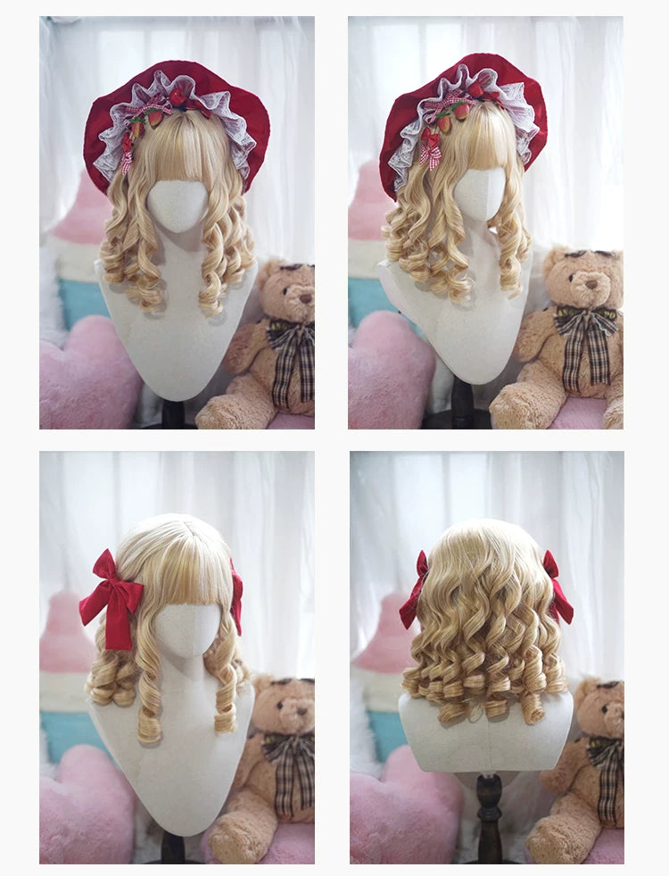 Doll-like Elegant Lolita Bangs Wig, Roman Curl