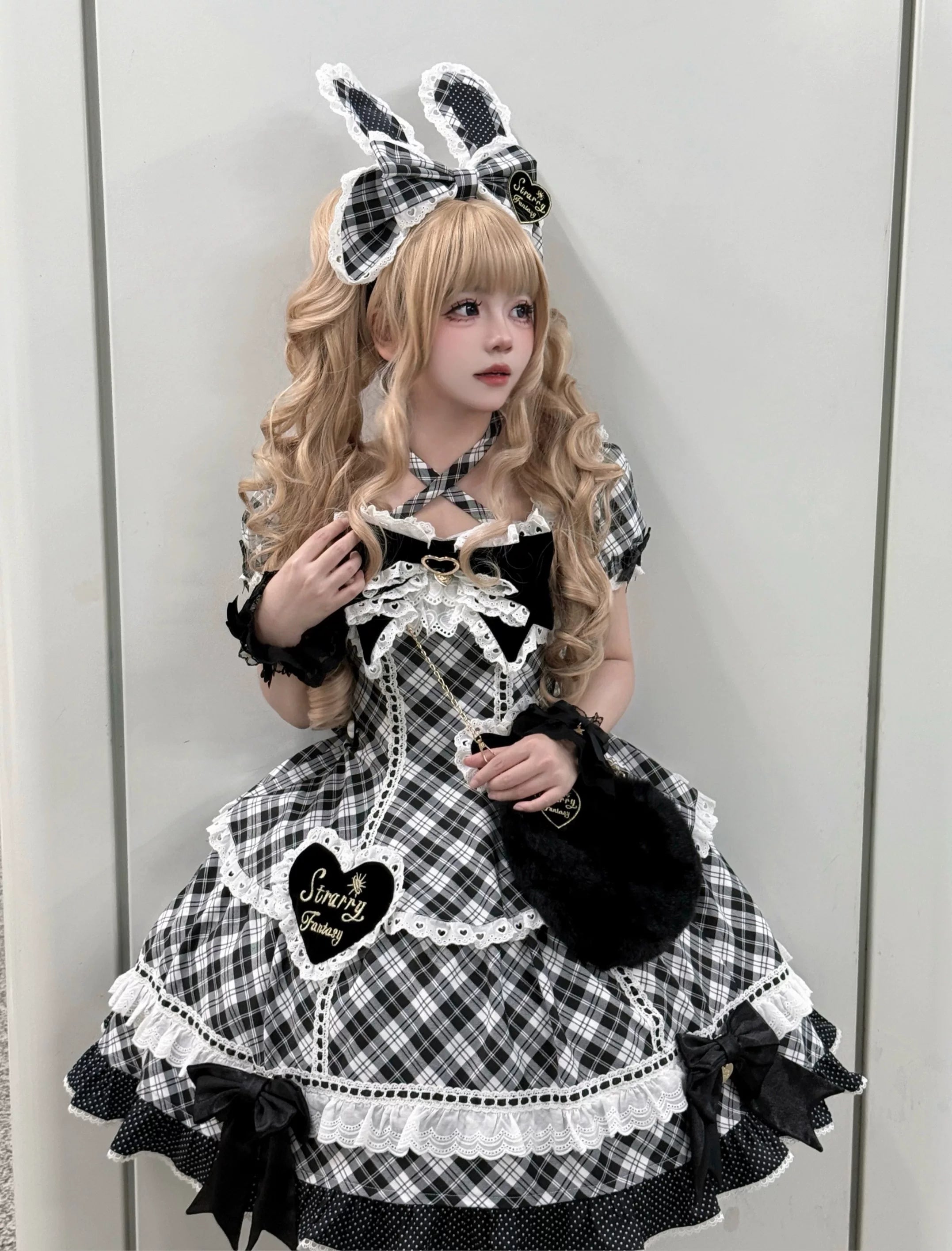 Shibuya Sweetheart - Plus Size Old School Lolita OP Dress, Side Pocket 44528:812890