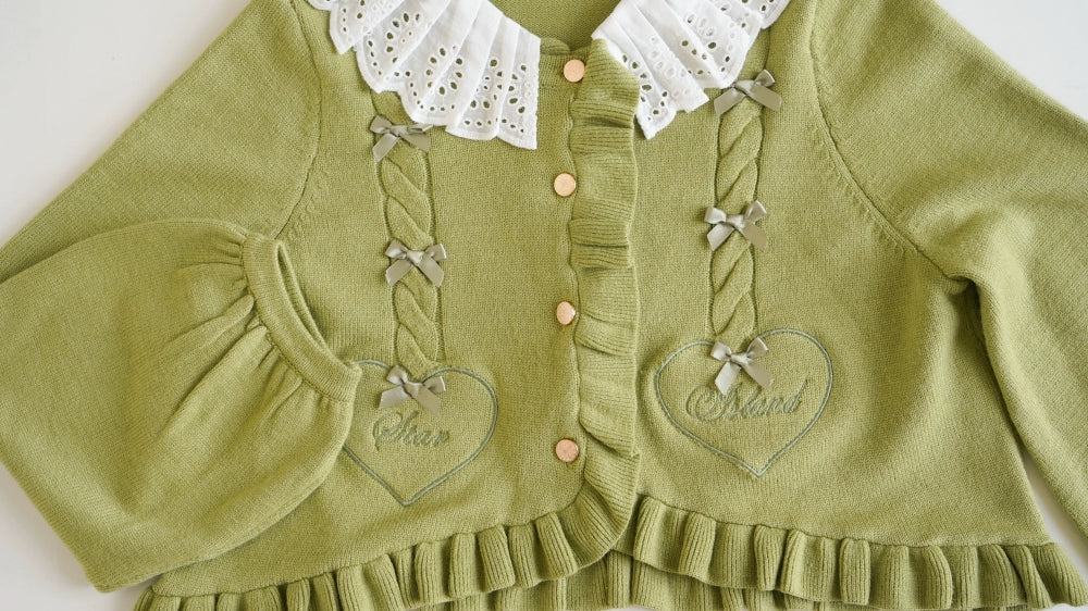 (BFM)Dark Star Island~Sugar Frost~Sweet Lolita Cardigan Knit Embroidered Sweater