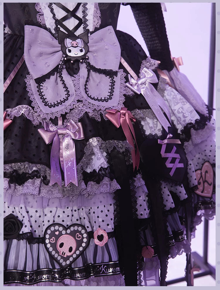 IP Collab Gorgeous Lolita OP Dress, Polka Dot Accent