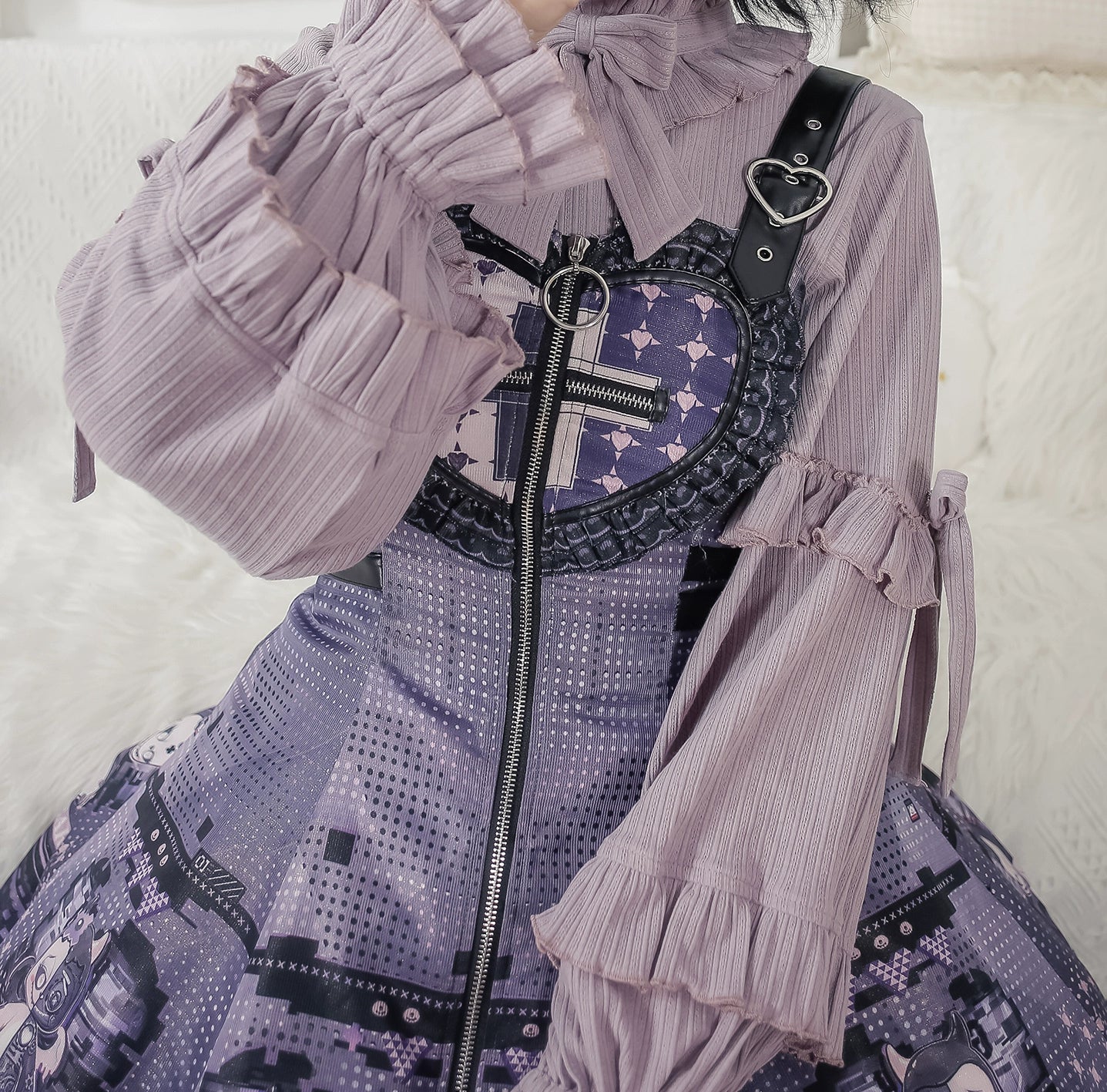 MIST - First Snow - Sweet Lolita Sweater Winter Puff Sleeve Knitting Innerwear