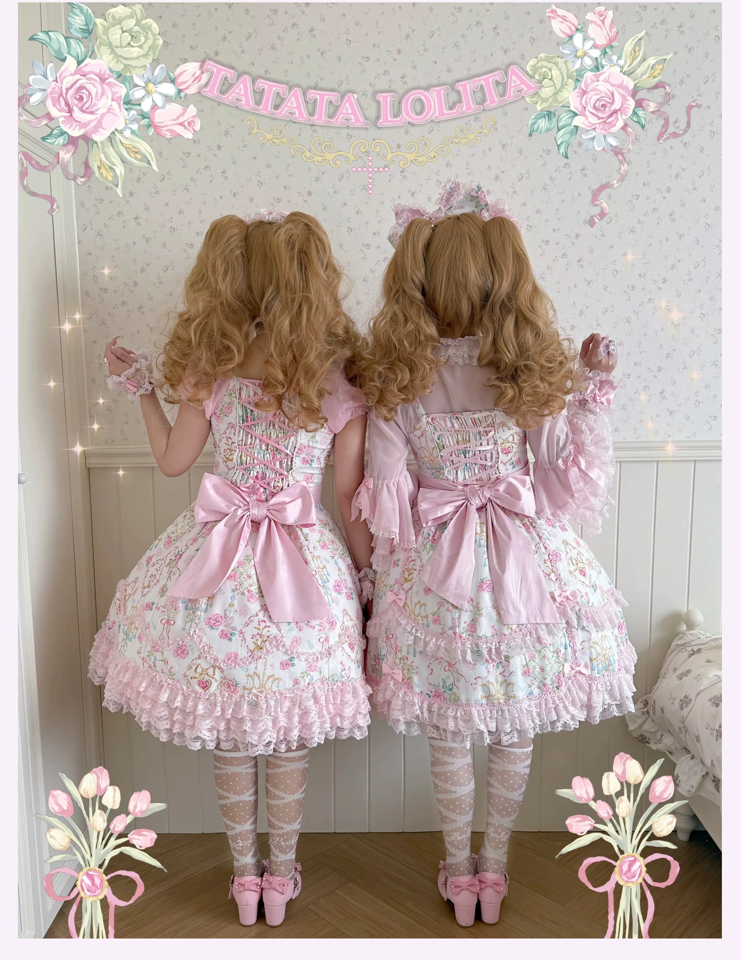 Spring 2025 - Old School Lolita Floral Print JSK Dress, Doll-Like OP