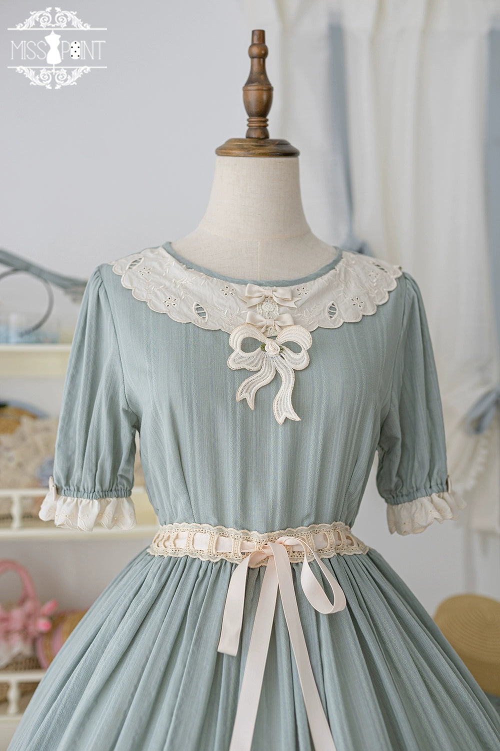 Miss Point~Customized Elegant Lolita OP Dress Cute Daily Girl Short Lolita Dress