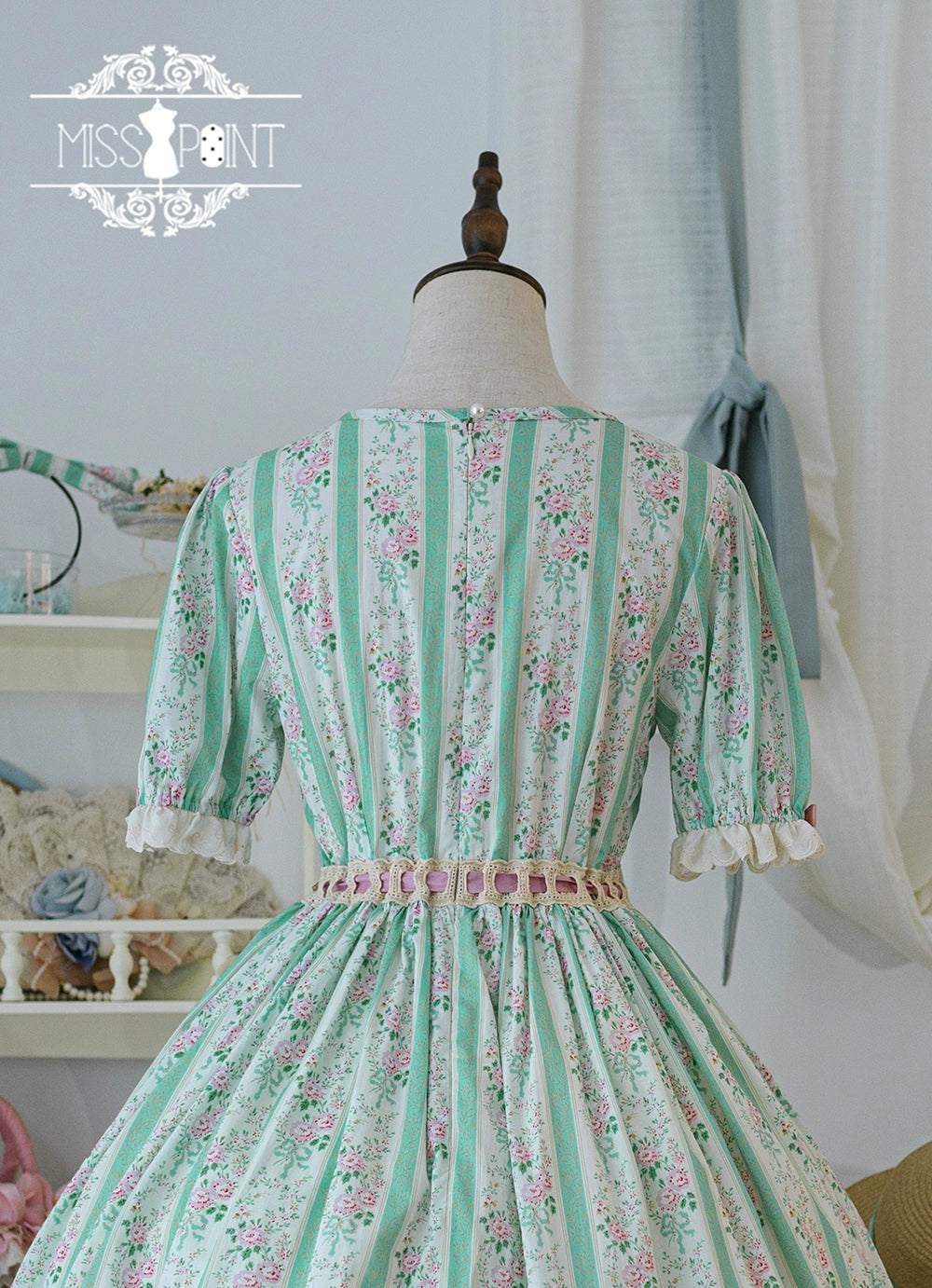 Miss Point~Customized Elegant Lolita OP Dress Cute Daily Girl Short Lolita Dress