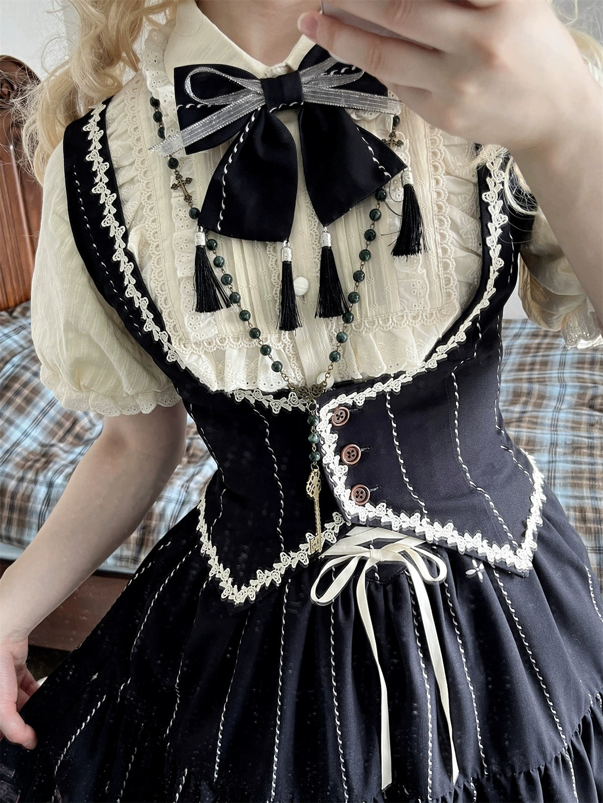 Uncle's Workshop - Secret Key - Classic Lolita Dress Suit, Key Print (L M S) 43925:791014