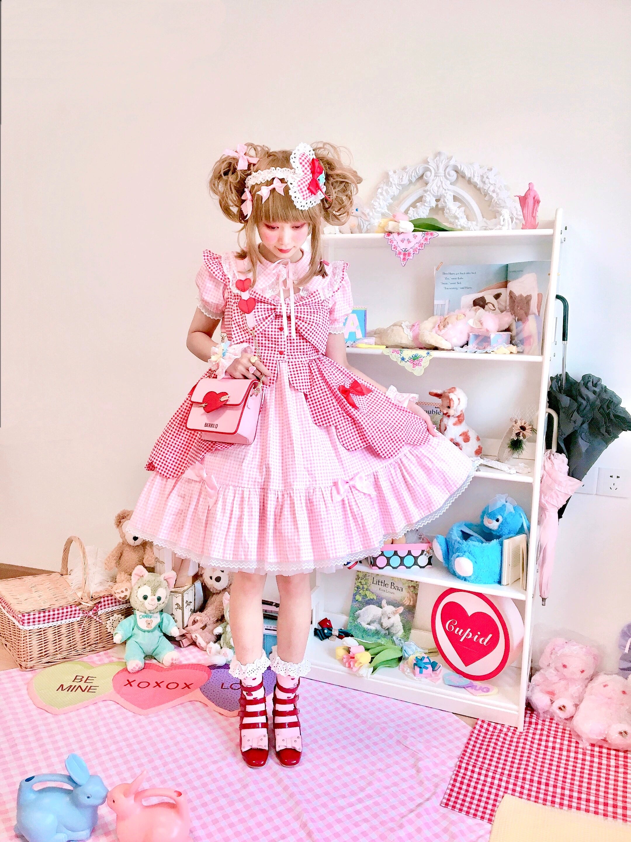 (BFM)Fluff Mollie~Bean Breakfast~Sweet Lolita Overskirt Daily Daily Petaled Skirt 33148:407556
