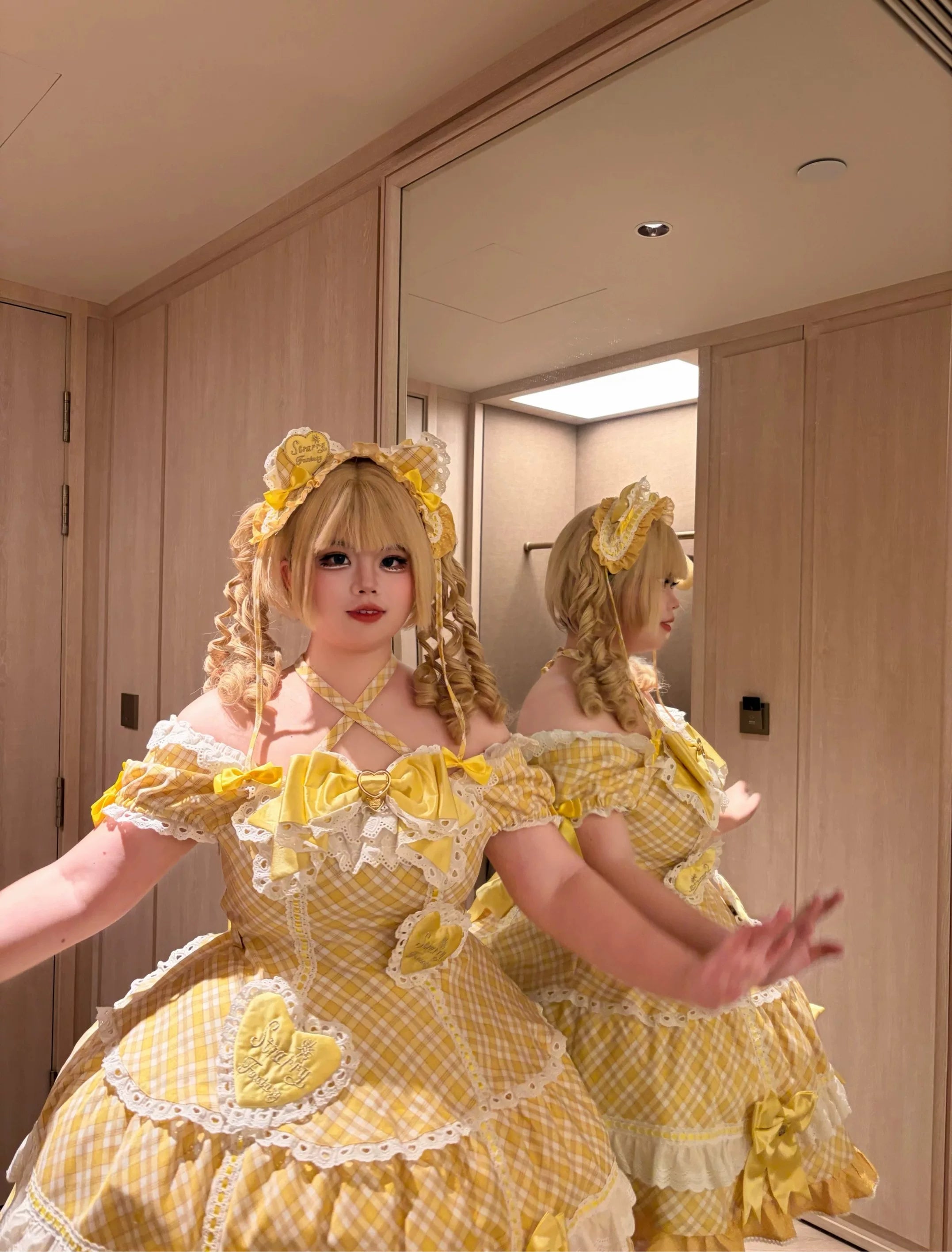 Shibuya Honey - Plus Size Sweet Lolita Plaid OP & JSK Dress 45210:840371