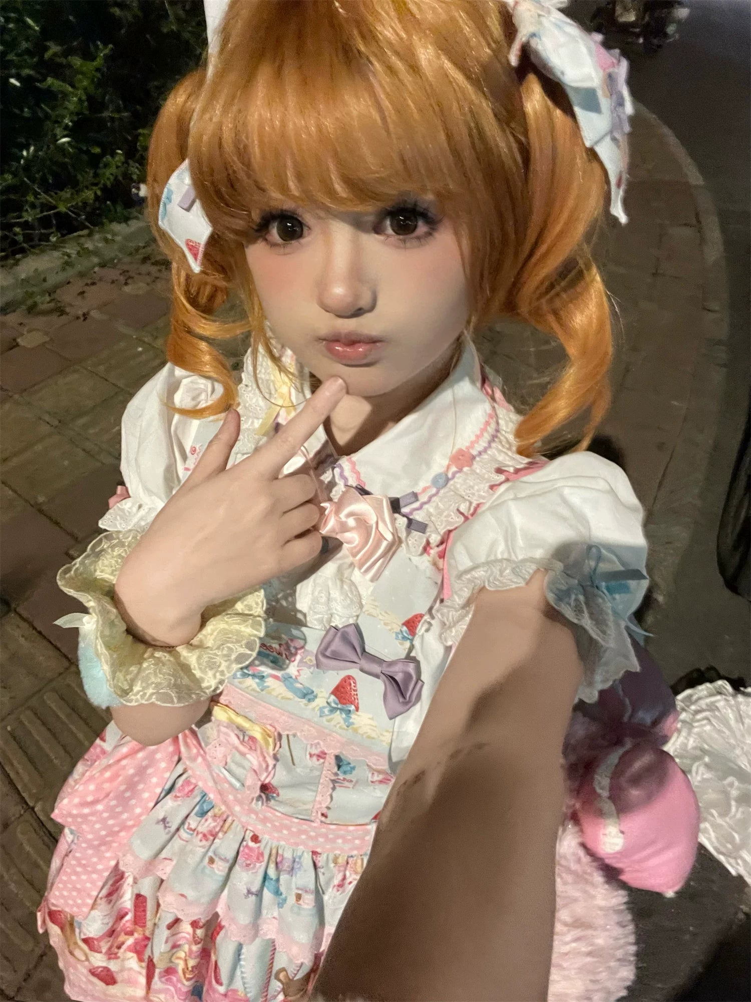 Cute More - Candy Colored Sweet Lolita Blouse, Ruffled Collar