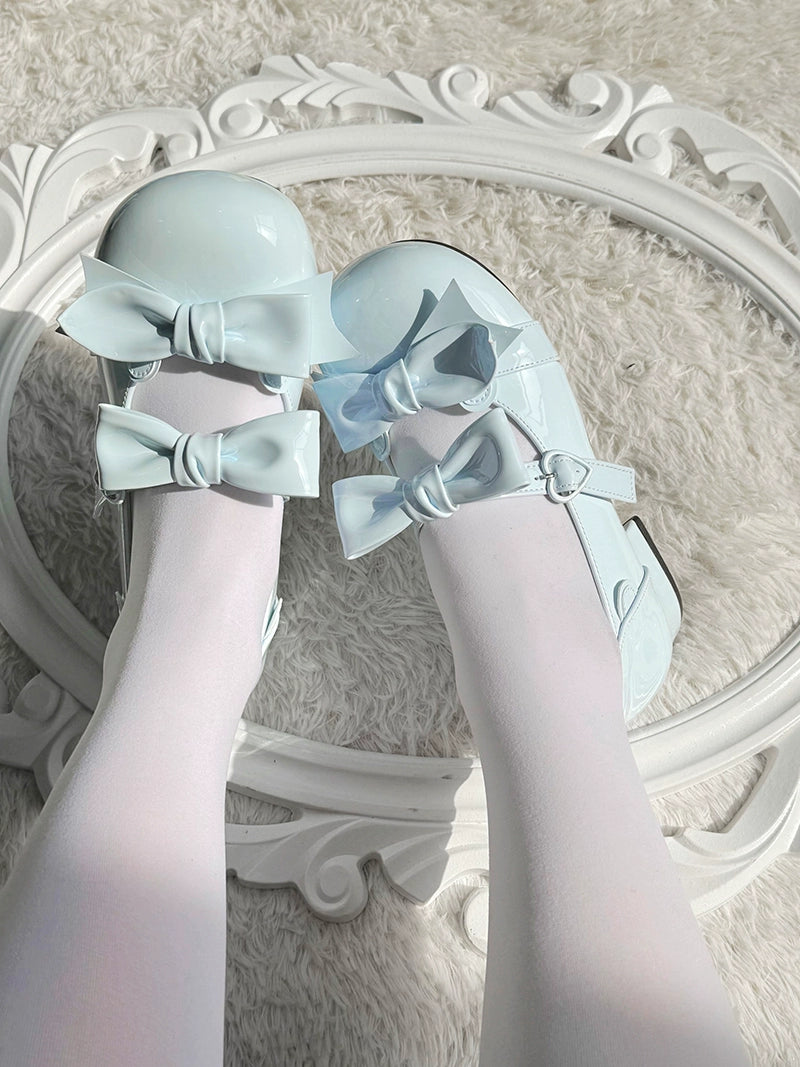 Beauty Bunny~Kawaii Lolita Shoes Low Heels Round Toe PU Shoes 36074:509082