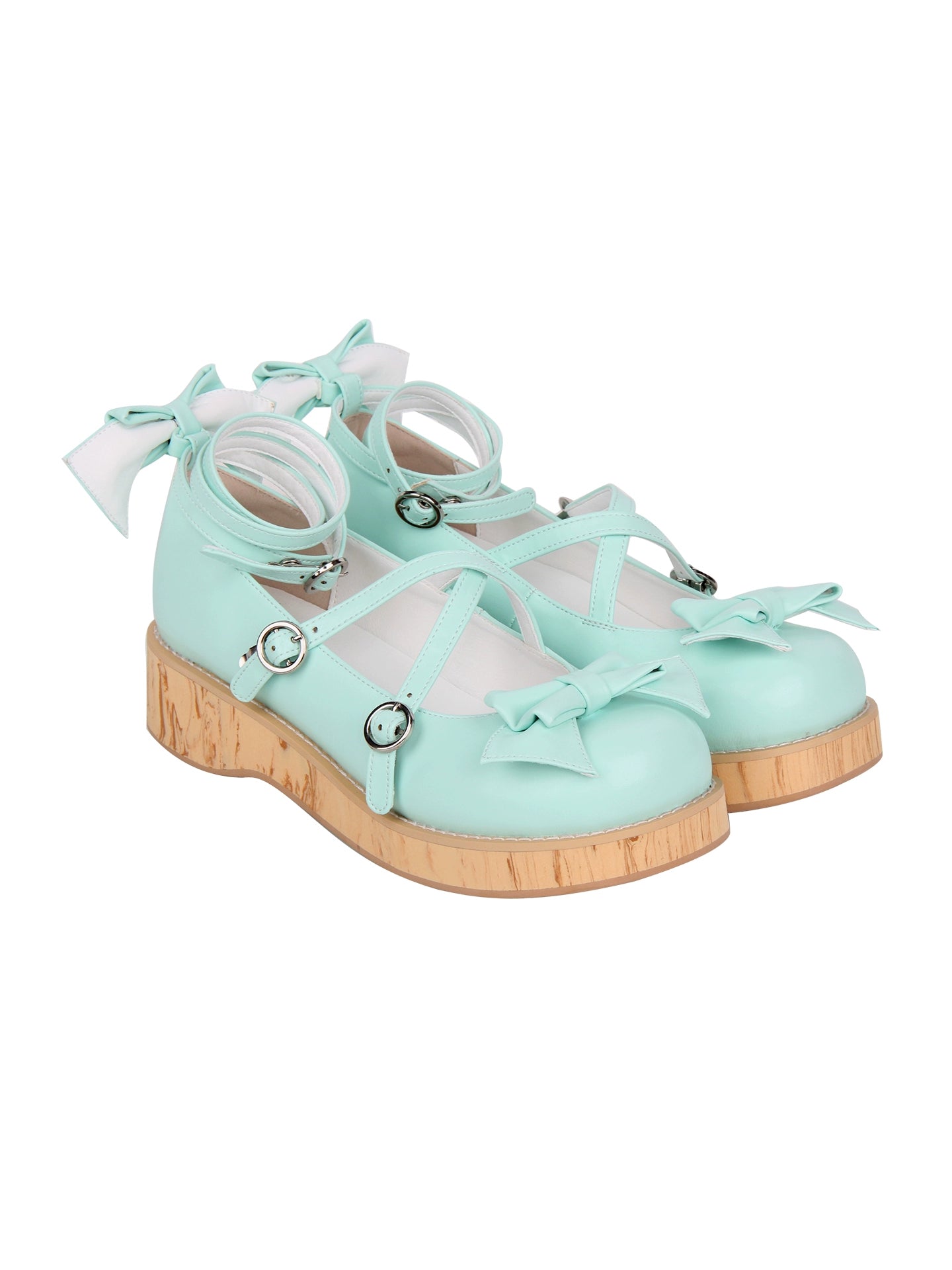 Angelic Imprint - Mid Heel Sweet Lolita Platform Shoes 33 Lake Blue