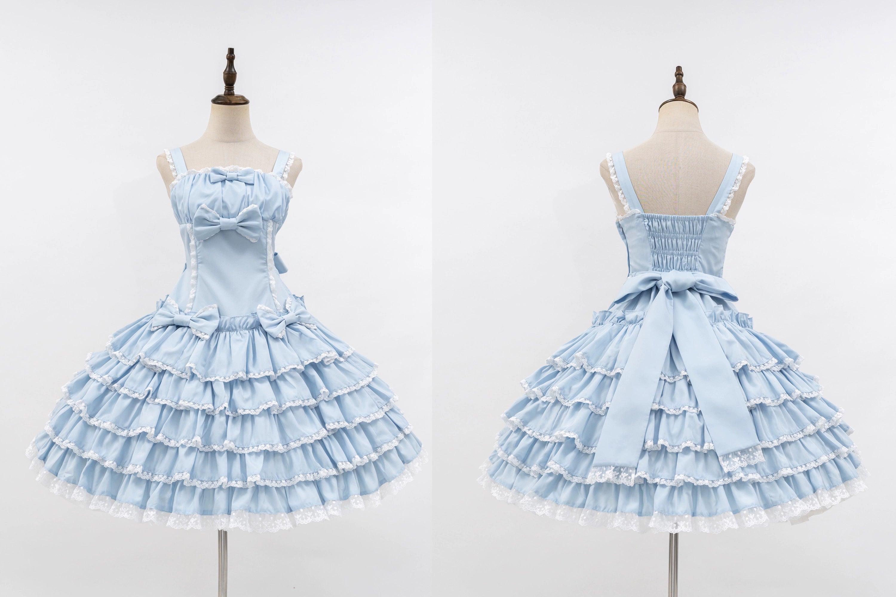 Nn Star - Half Sugar Ism - Sweet Lolita JSK Low Waist Dress With Tiered Hem 43152:801820