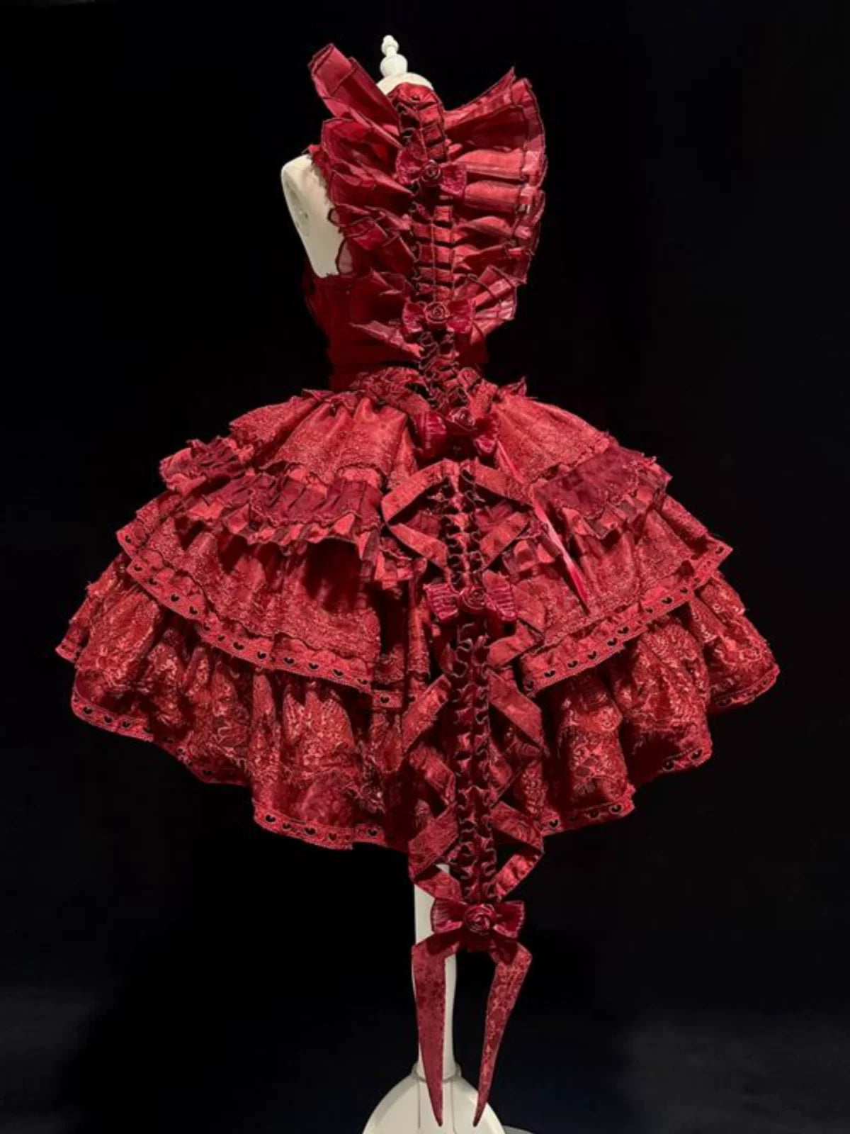 Jormungand - Snake Skeleton Inspired Back Accessory, Detachable Bows