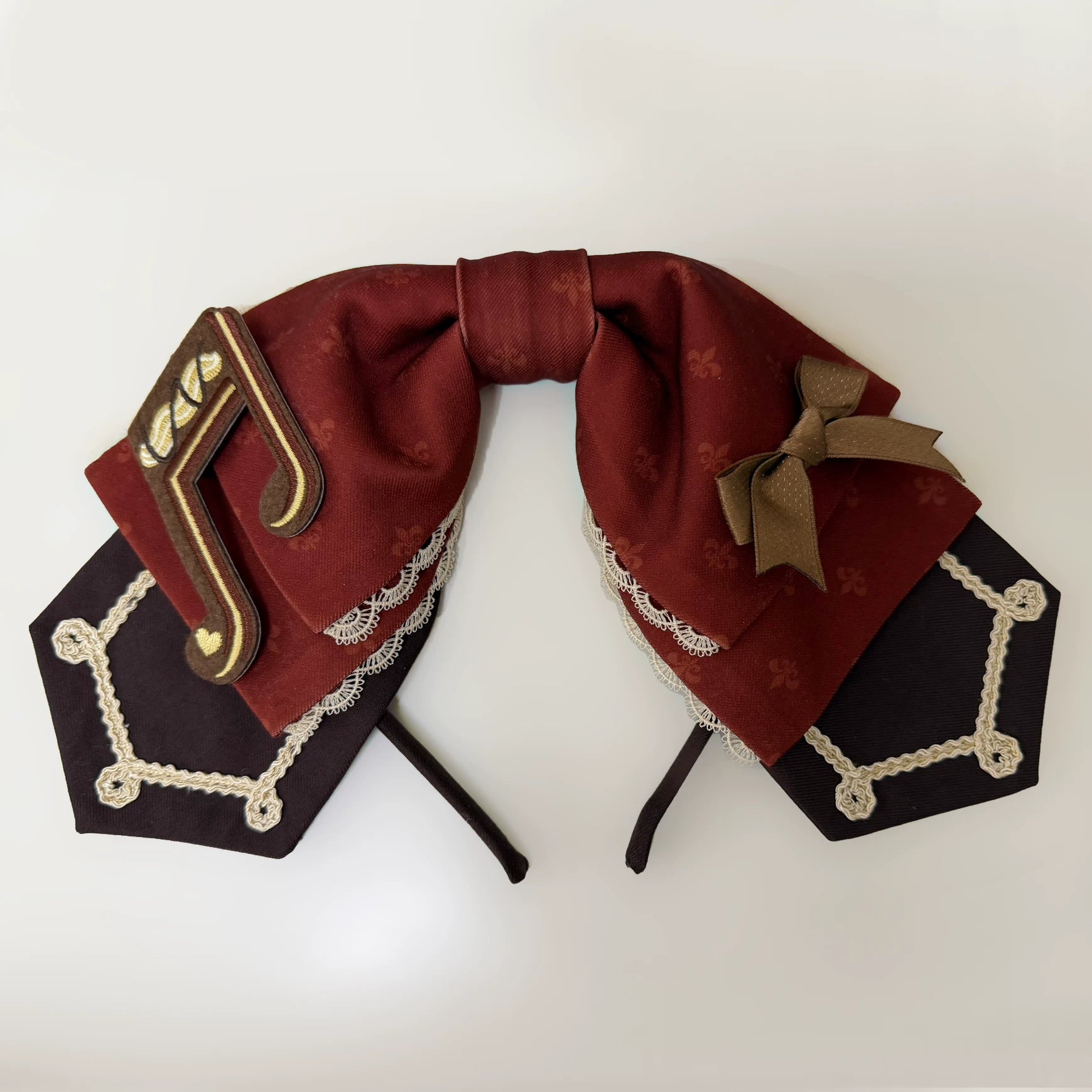 Cream Bear - Print Kawaii Lolita Fake Two-Piece OP, A-lined JSK Dress (L M S XL) 44502:811662