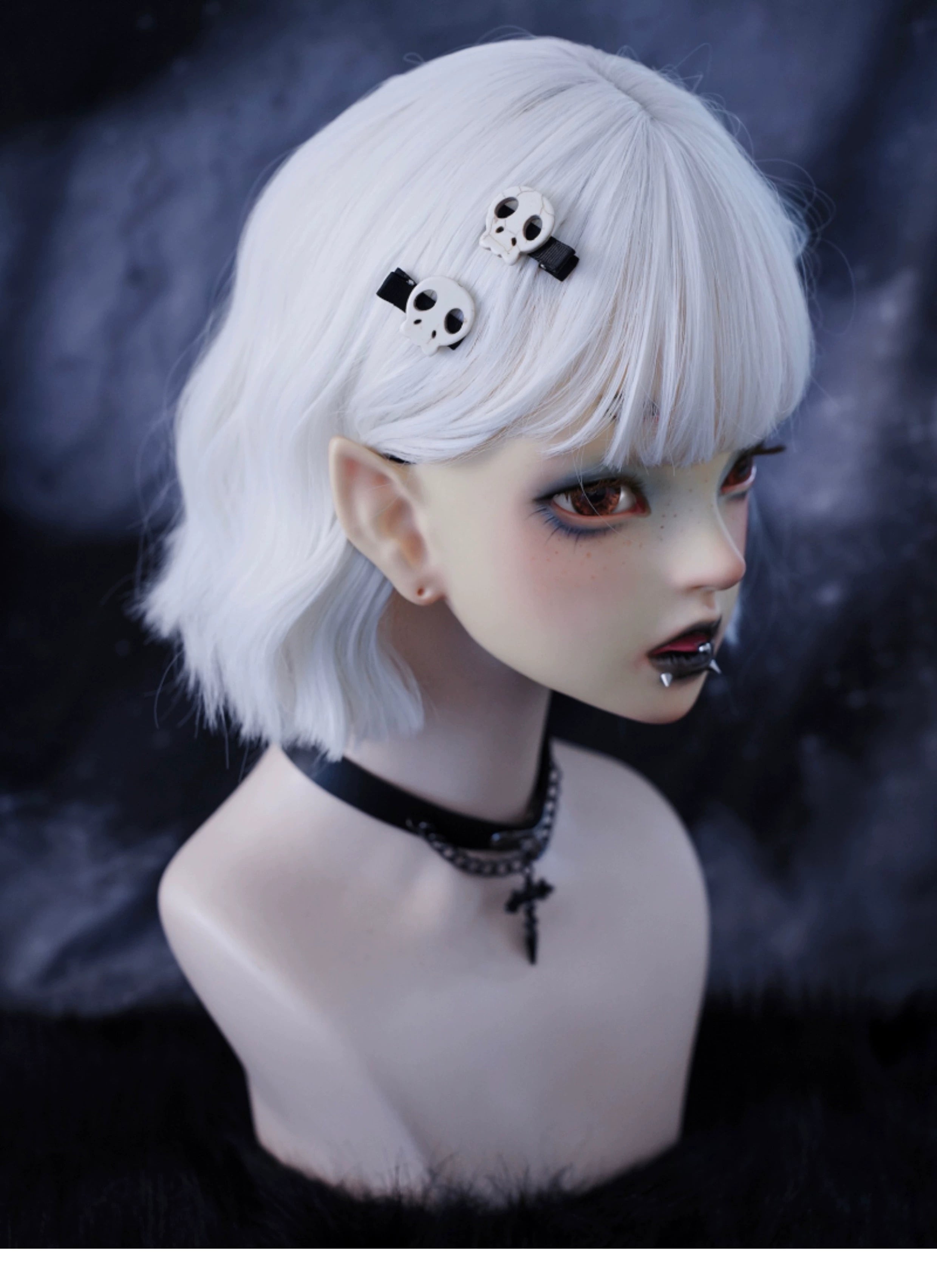 Strange Sugar~Gothic Hair Accessories Set Skulls Sharks Lolita Clips Headbands 36666:533276