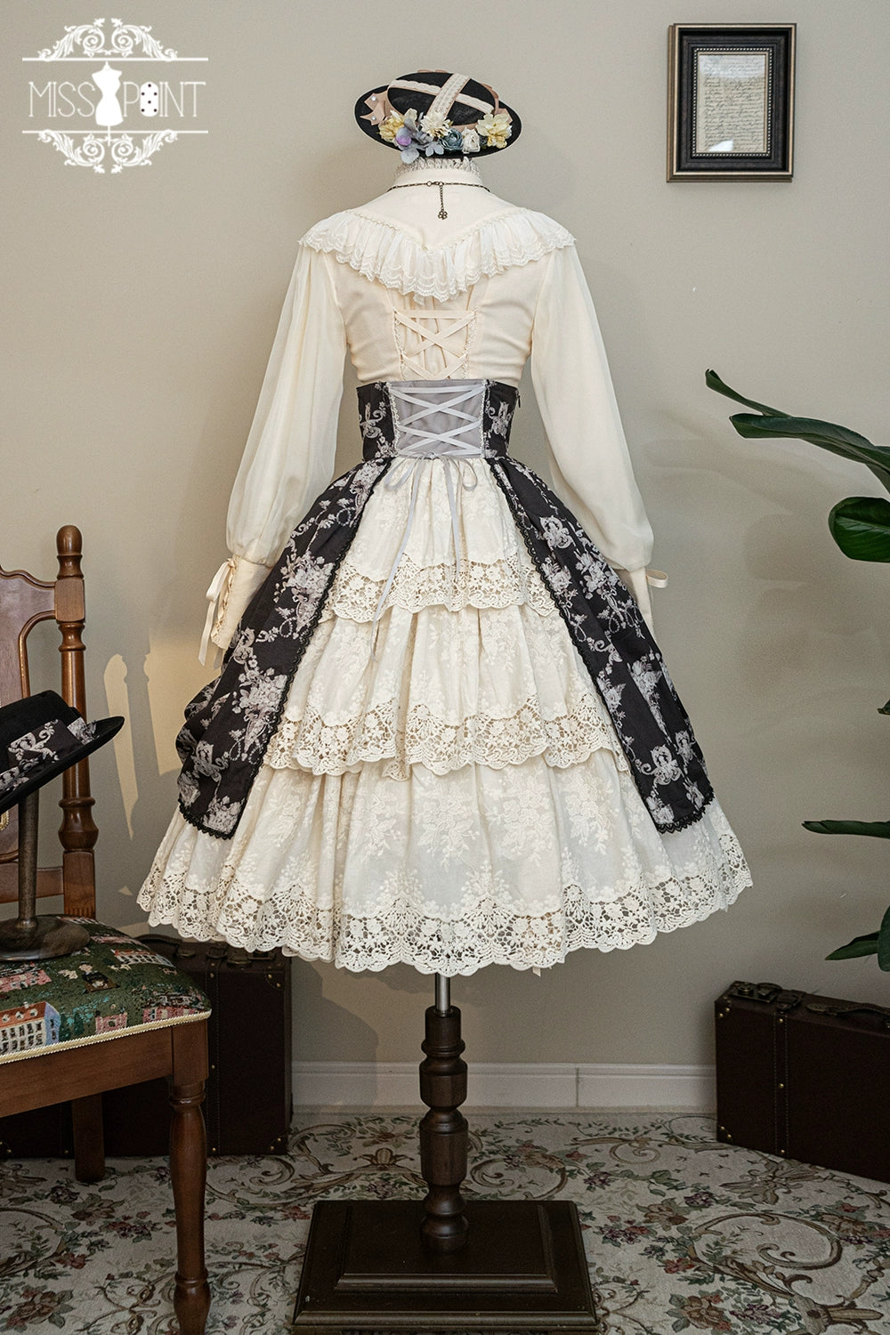 (BFM)Miss Point~Customized Vintage Lolita Skirt Elegant Pullover Fishbone SK 31464:363166