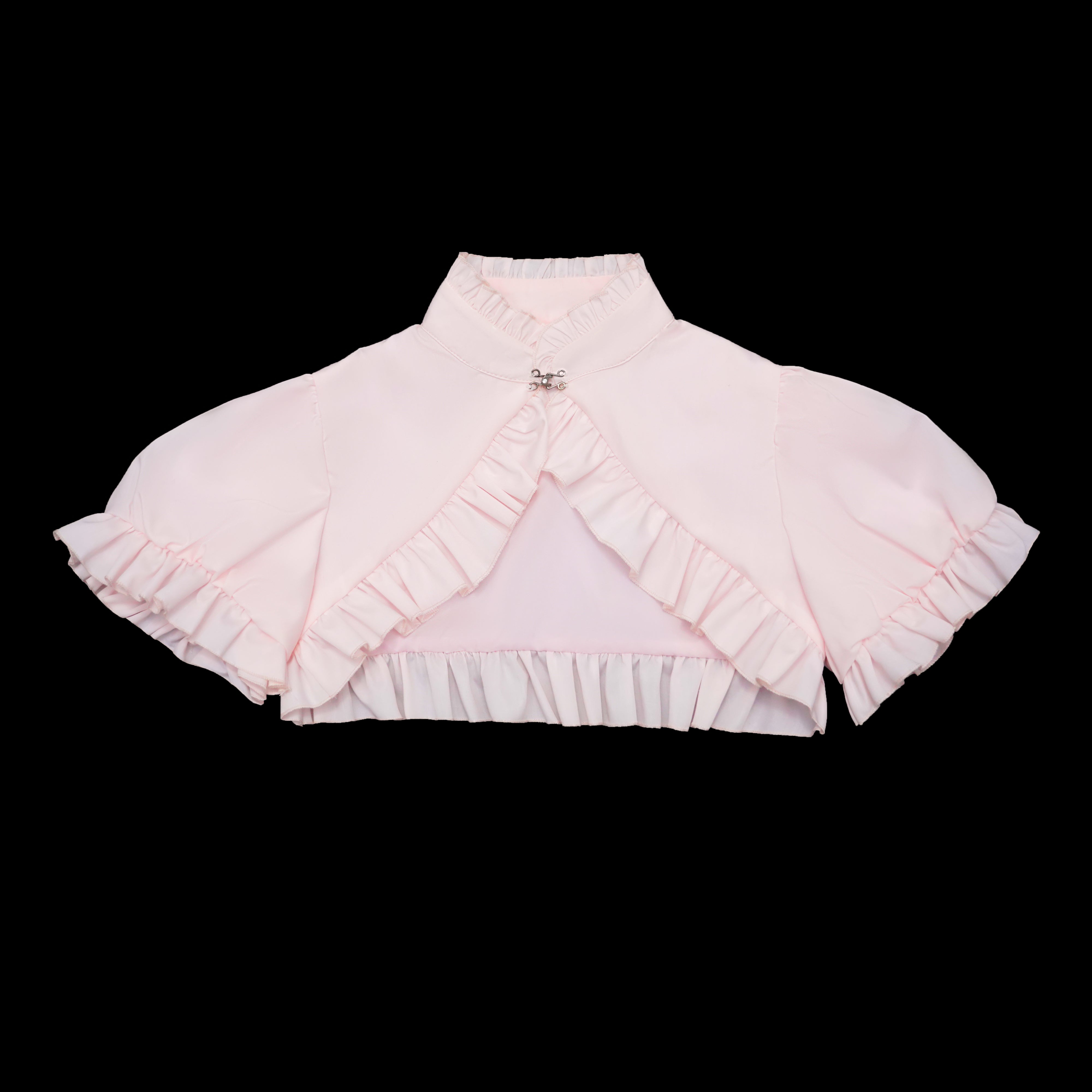Mengfuzi - Lilith - Pink Sweet Lolita JSK Tiered Ruffle Dress with Bolero Short-sleeve bolero only XS