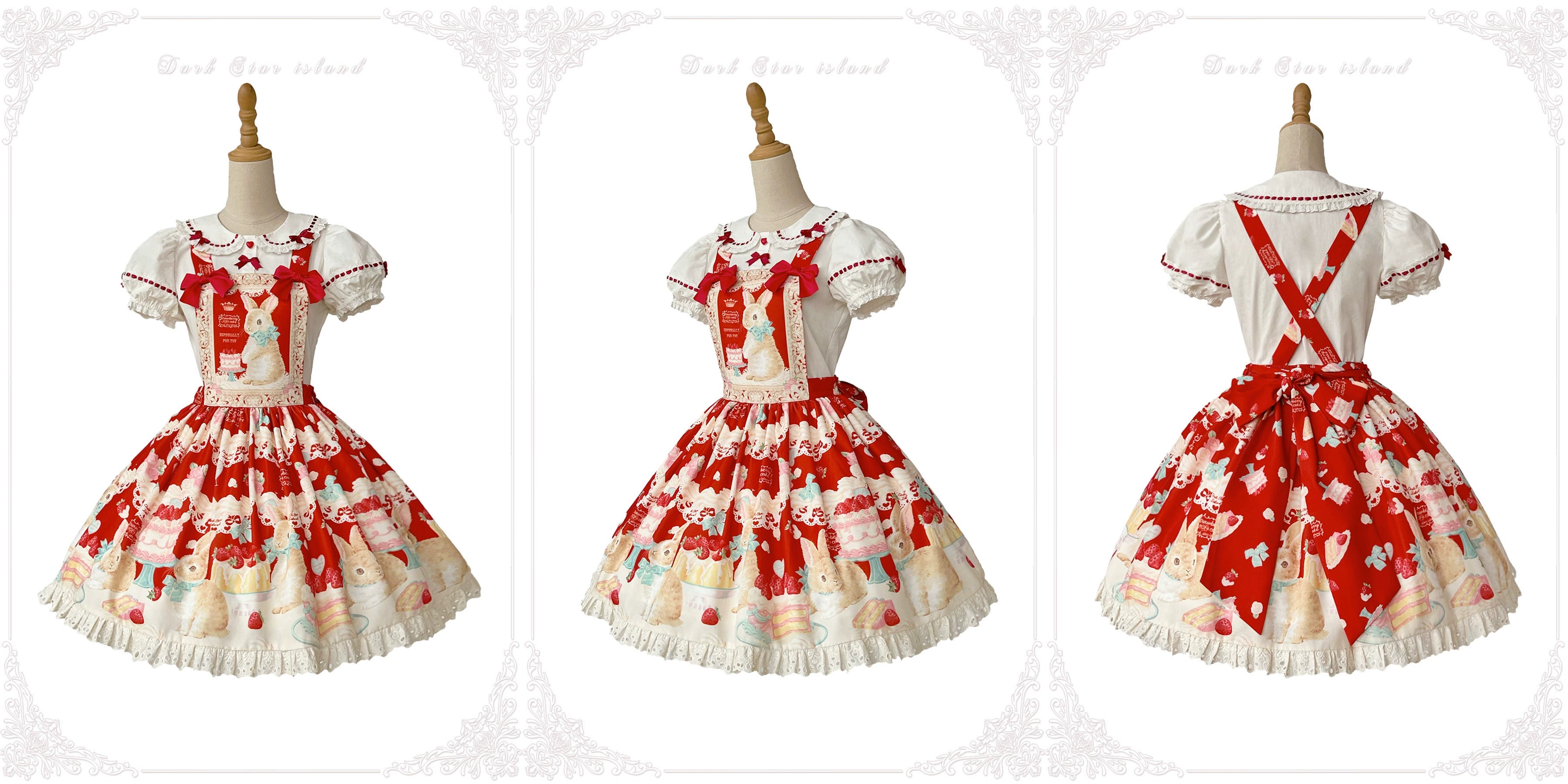 Dark Star Island - Honey Bunny Cake - Sweet Lolita JSK/OP/Strap SK/Shirt
