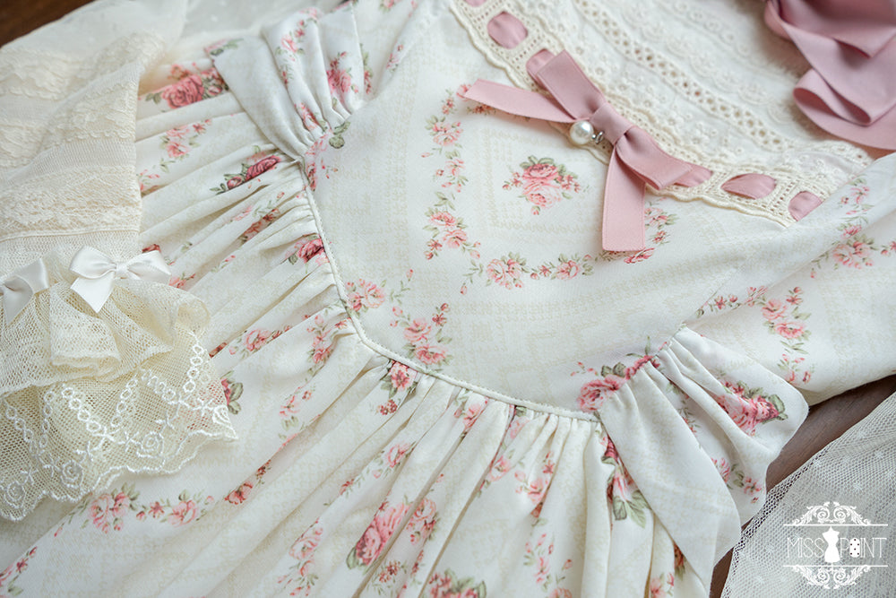 Miss Point~Customized Wood Rose 2.0 Elegant Vintage Jumper Dress 21392:302630