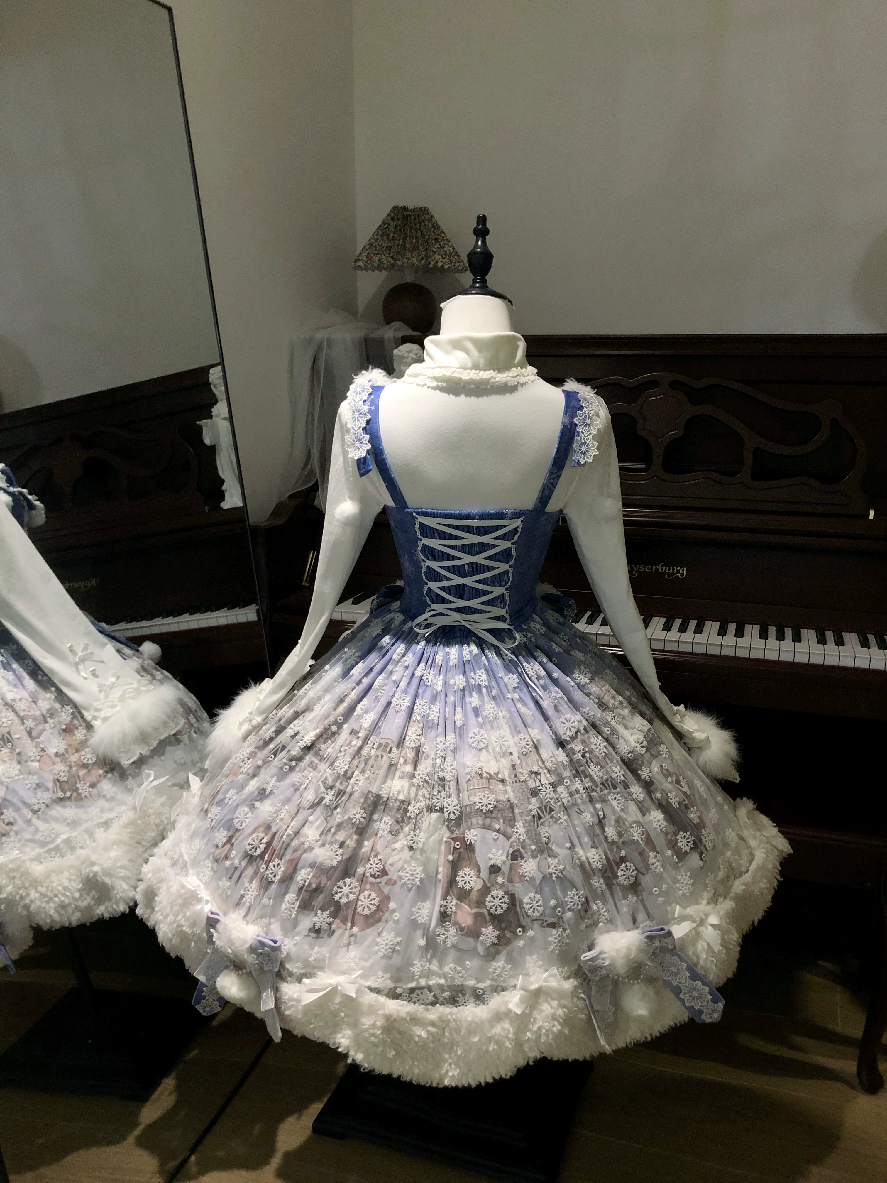 Jiuniangtutao - Edelweiss Moment - Fluffy Sweet Lolita JSK, Snow Details 44264:801705