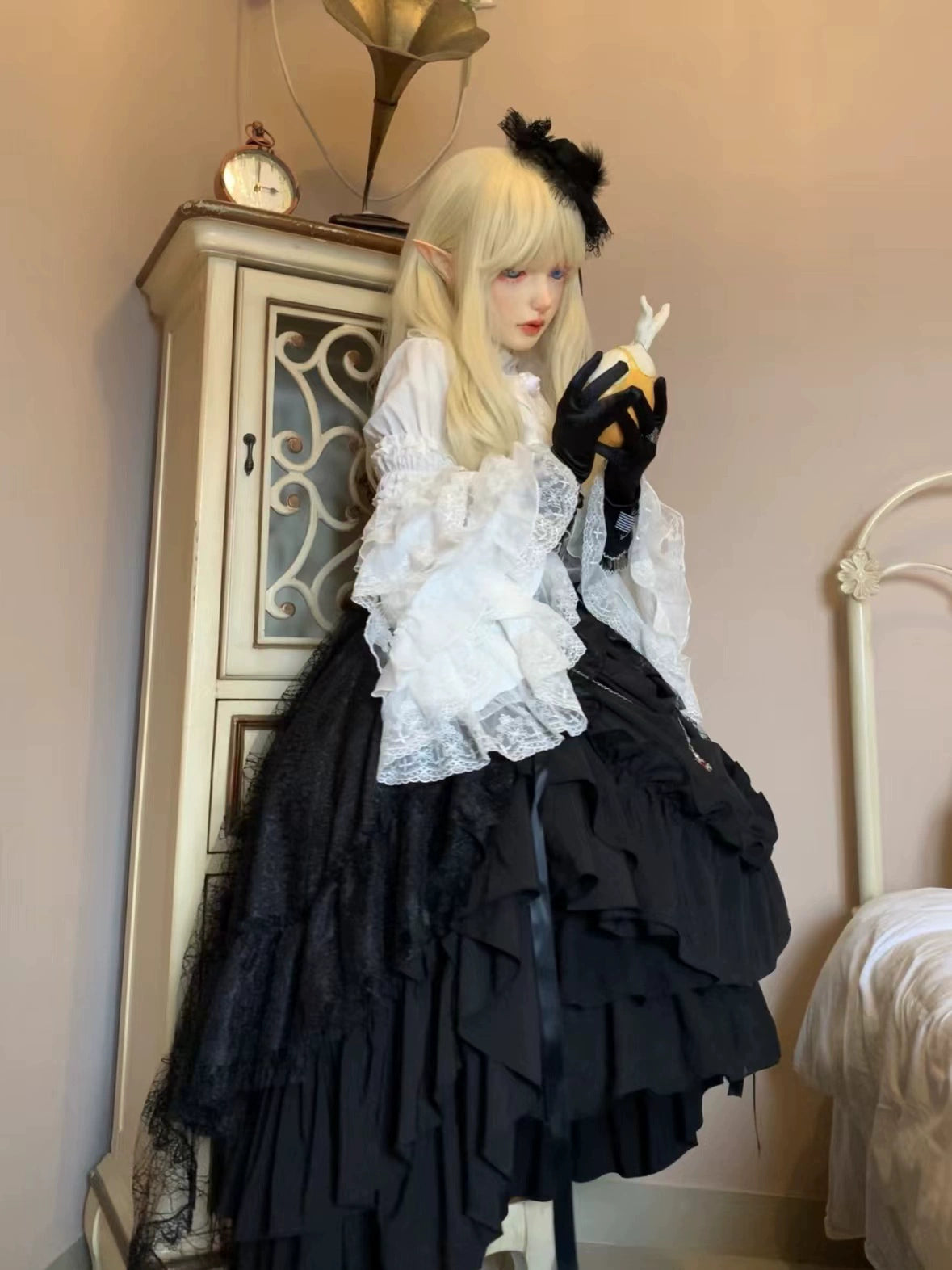 Nightingale Girl - Eternal Taboo - Gothic Lolita Dress Princess Sleeve Shirt