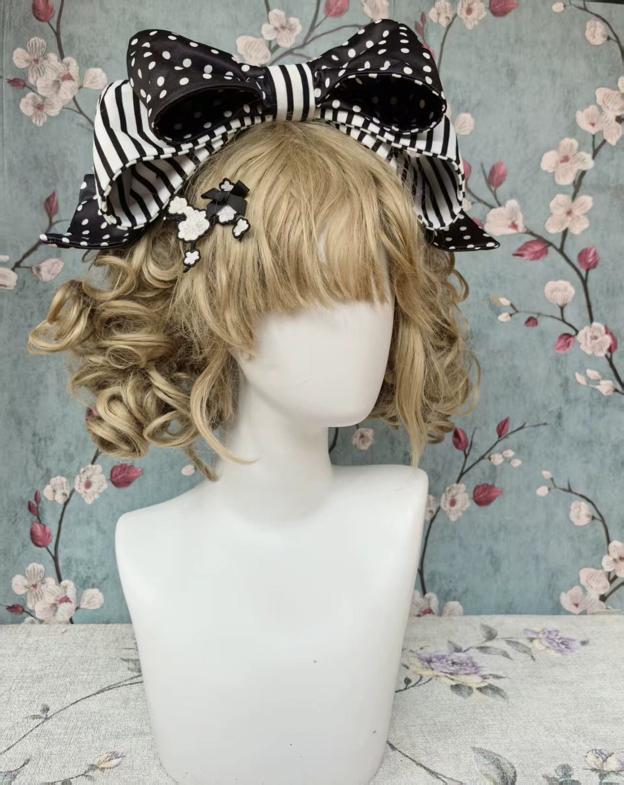 Infanta - Poodle - Polka Dot Old-school Lolita Dress, Poodle Embroidery 44354:804719