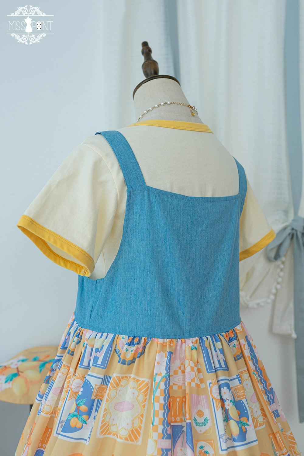 Miss Point~Daisy Lemon~Kawaii Lolita Lemon Print JSK Customized 21508:310760